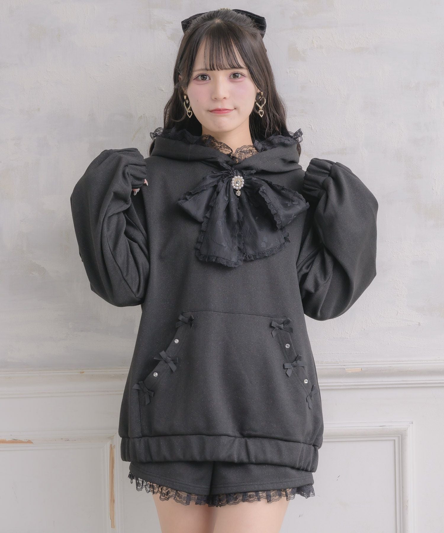リボンデザインフーディーセットアップ | Rlab store