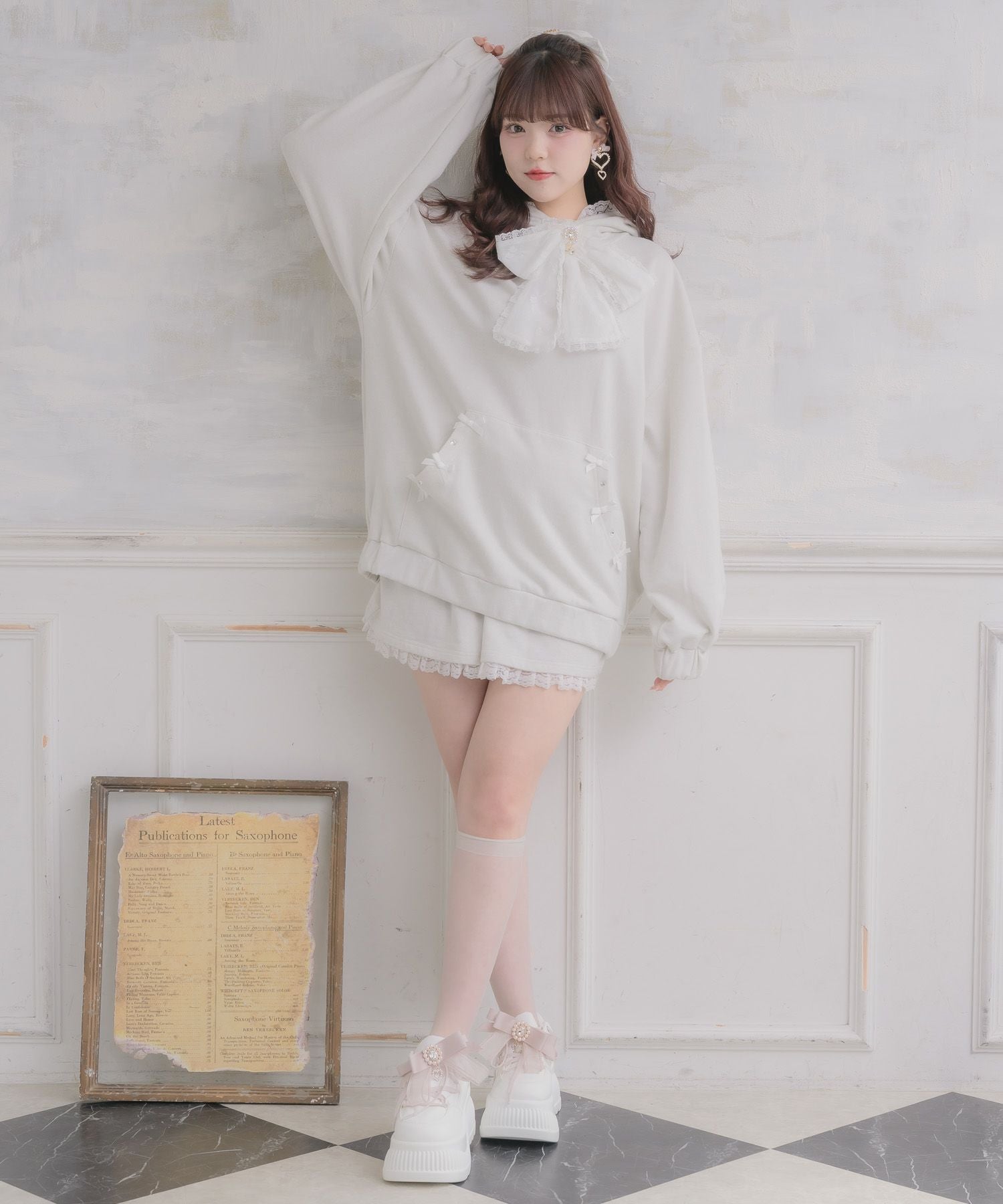 リボンデザインフーディーセットアップ | Rlab store