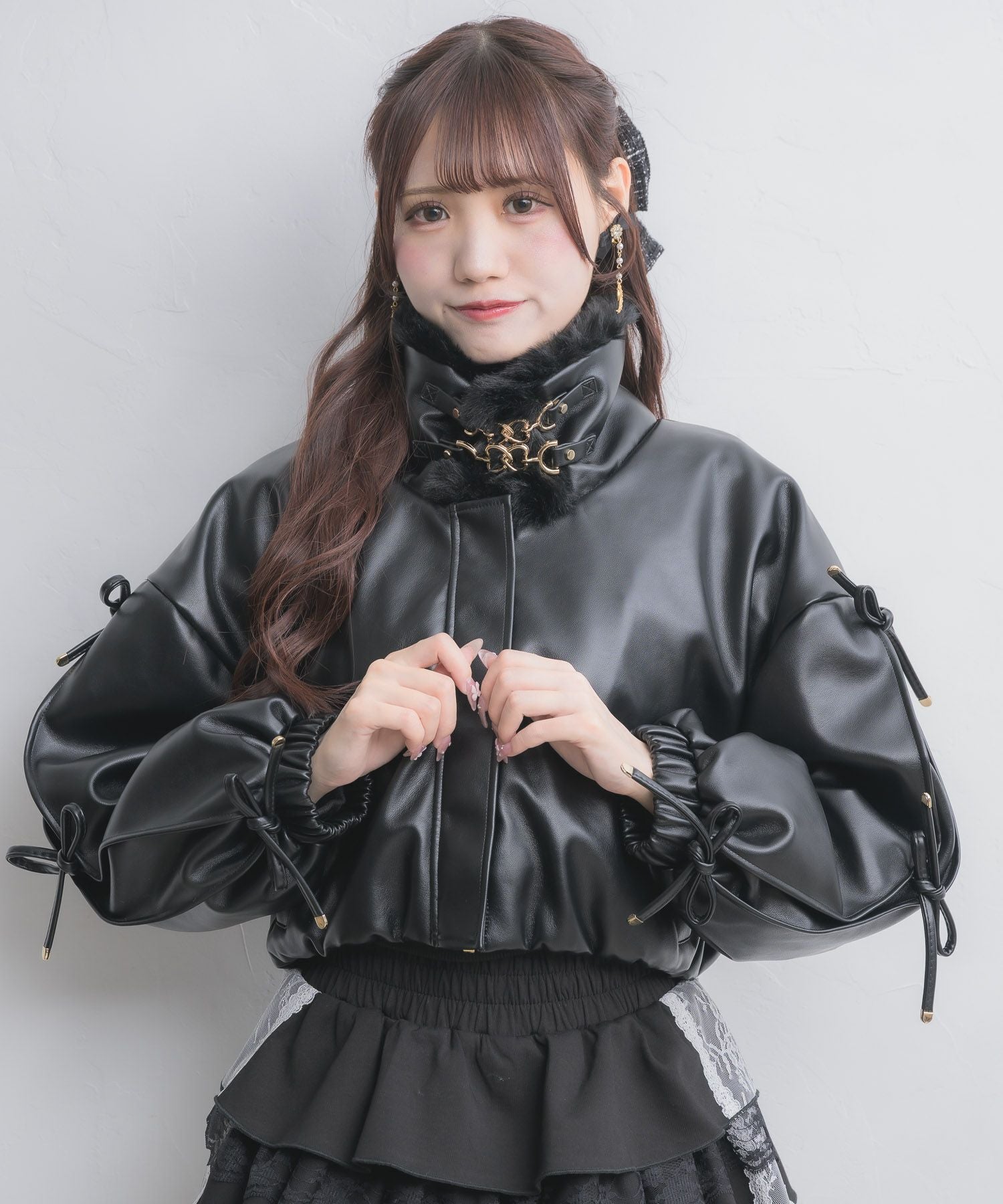 2WAYカラーフェイクレザーブルゾン | Rlab store