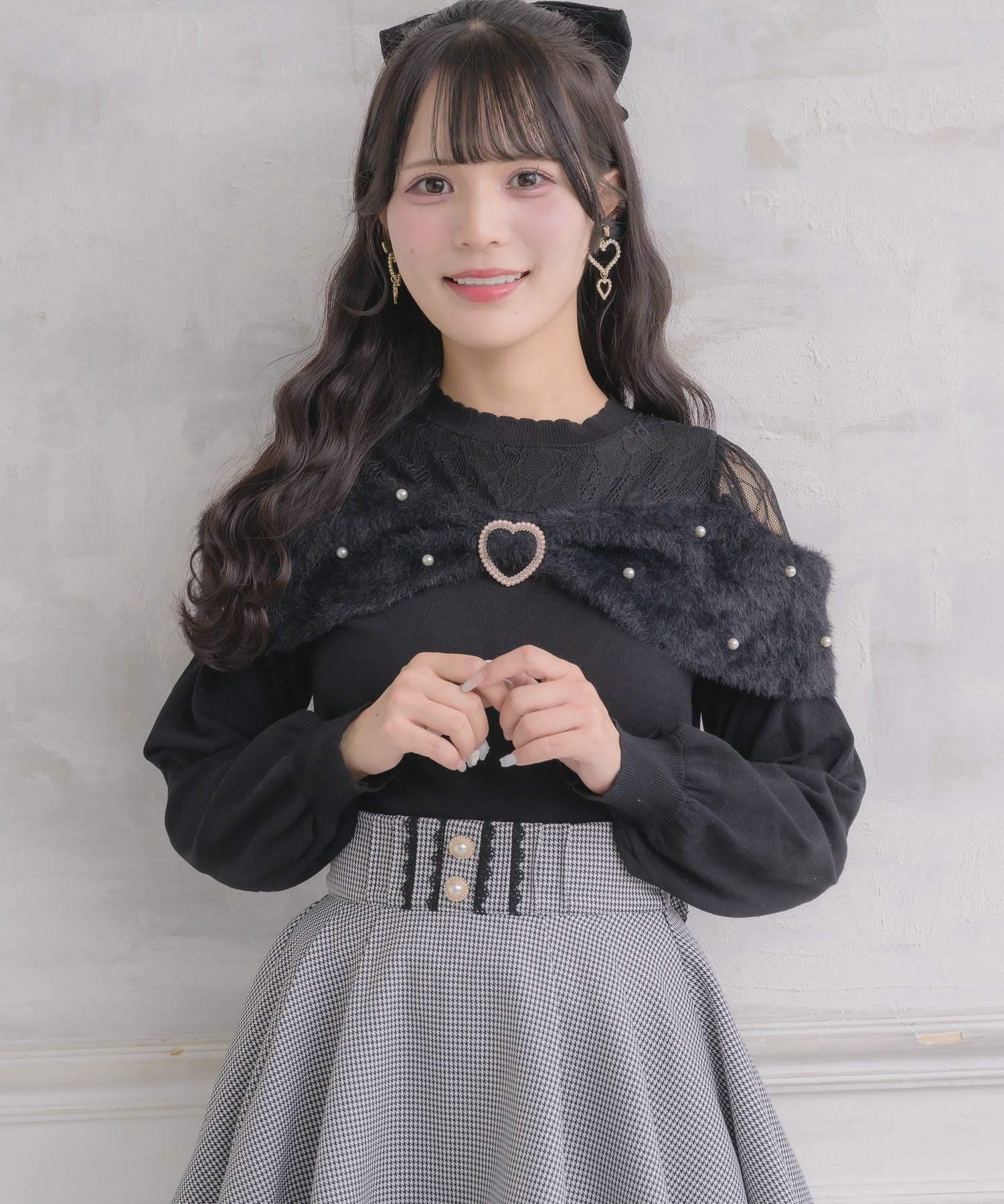 送料０円♡原宿限定リボントップス♡最安値 リボンデザインニットトップス | Rlab store