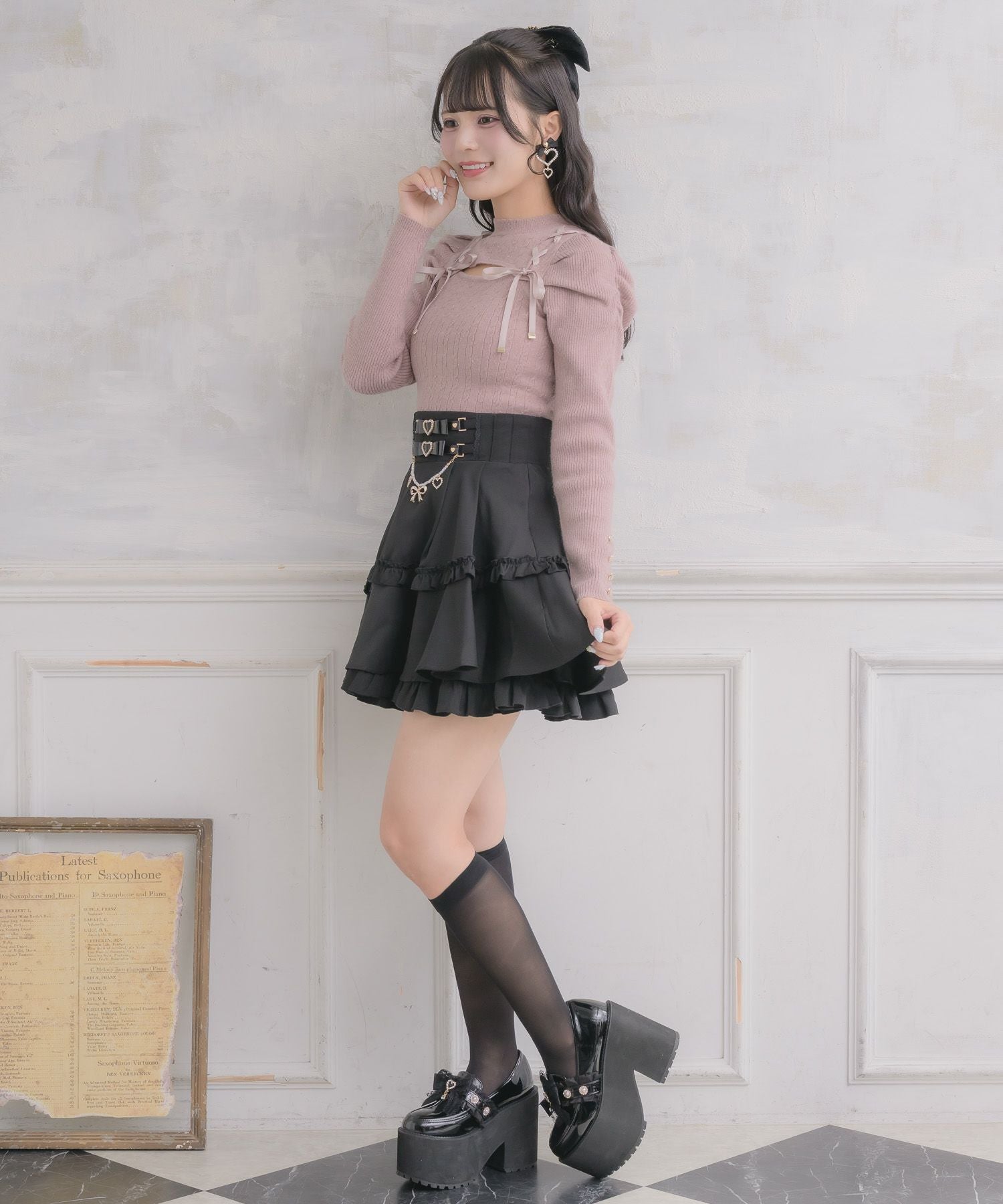 ウエストリボンデザインスカート | Rlab store