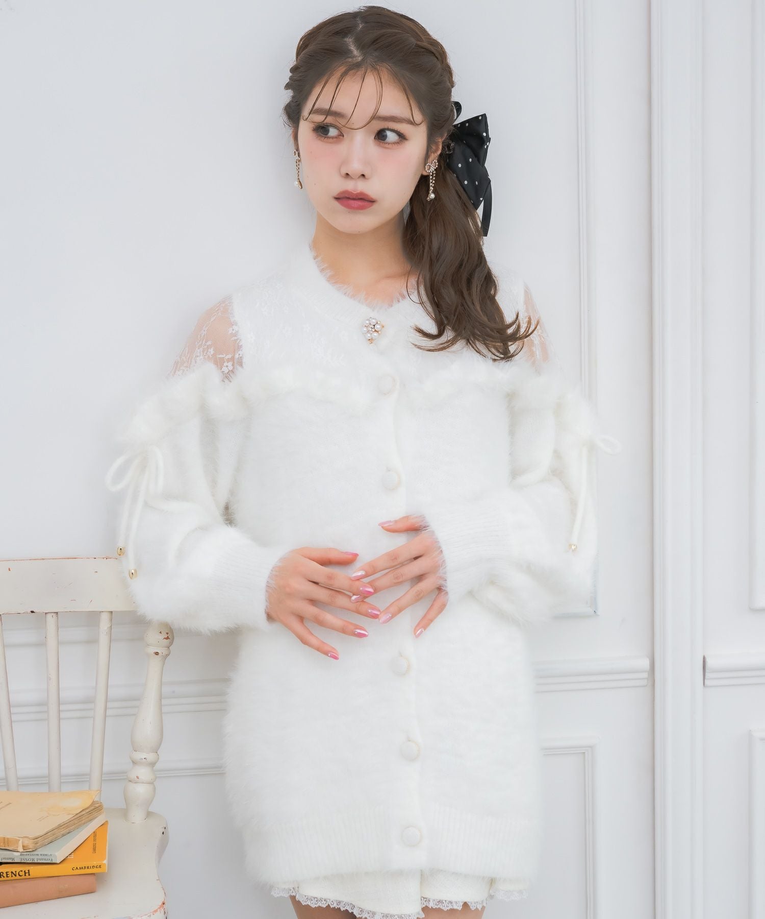 ブルーリボン  シャギーキラキラブラック ワンピース2点おまとめ スモールフラワープリントワンピース｜BIGI online store - ビギ