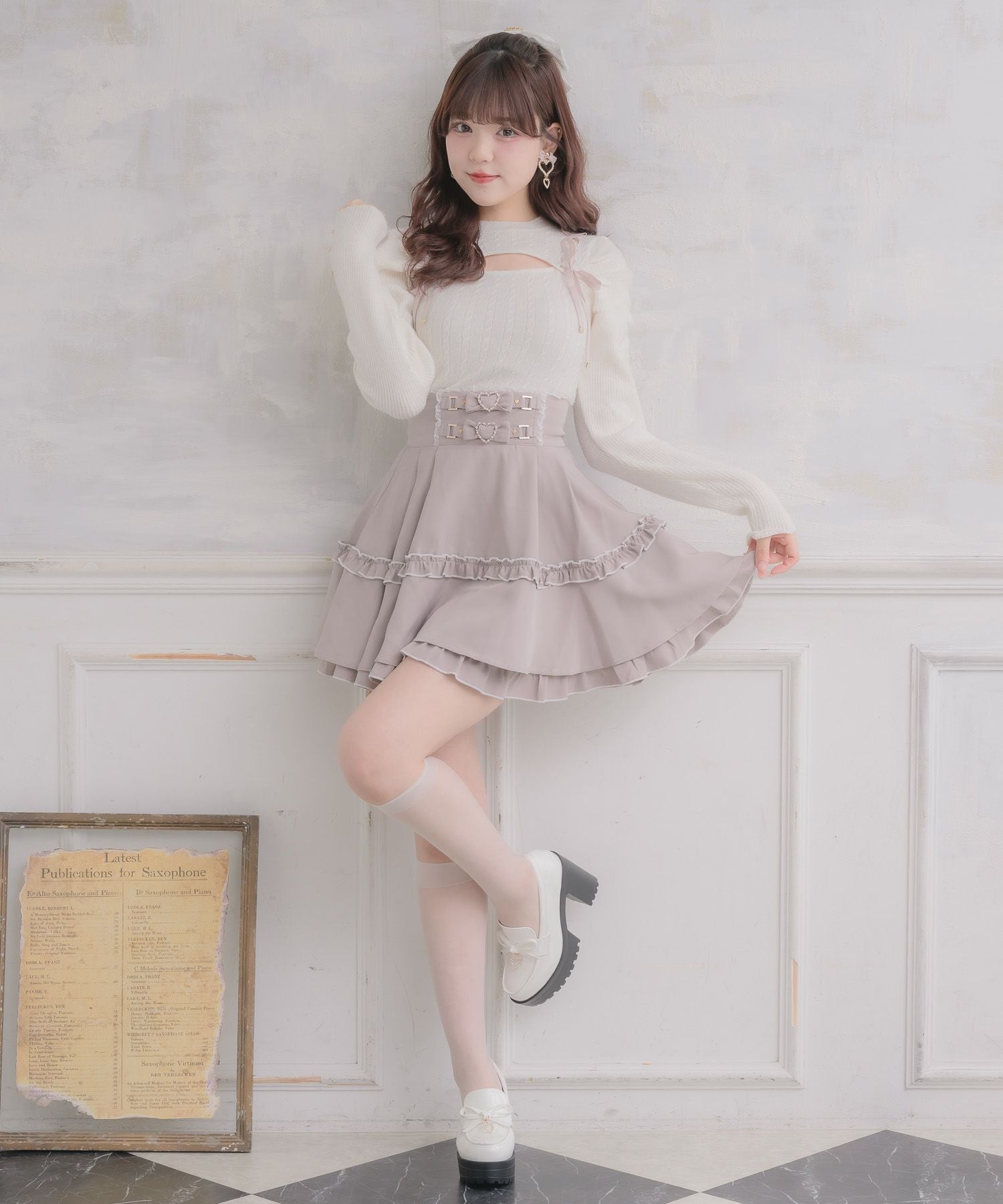トップス gorokn レースアップデコルテ開きケーブルニットトップス | Rlab store