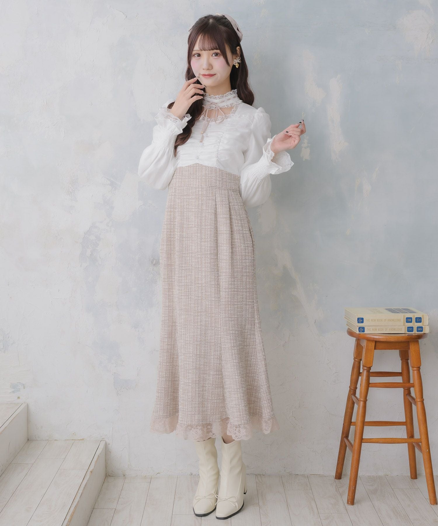 couture by ROJITA フリルチョーカーツイードドッキングワンピース フリルチョーカーツイードドッキングワンピース | Rlab store