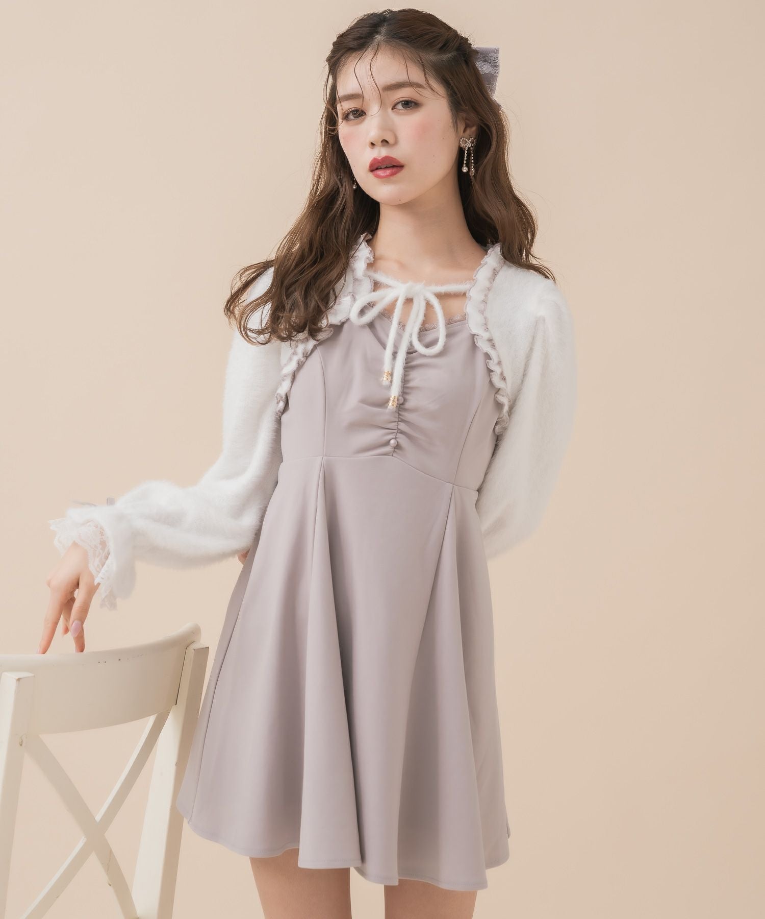シャギーボレロドッキングワンピース | Rlab store