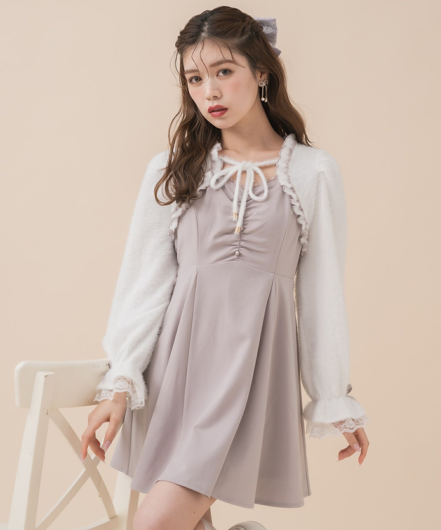 シャギーボレロドッキングワンピース | Rlab store