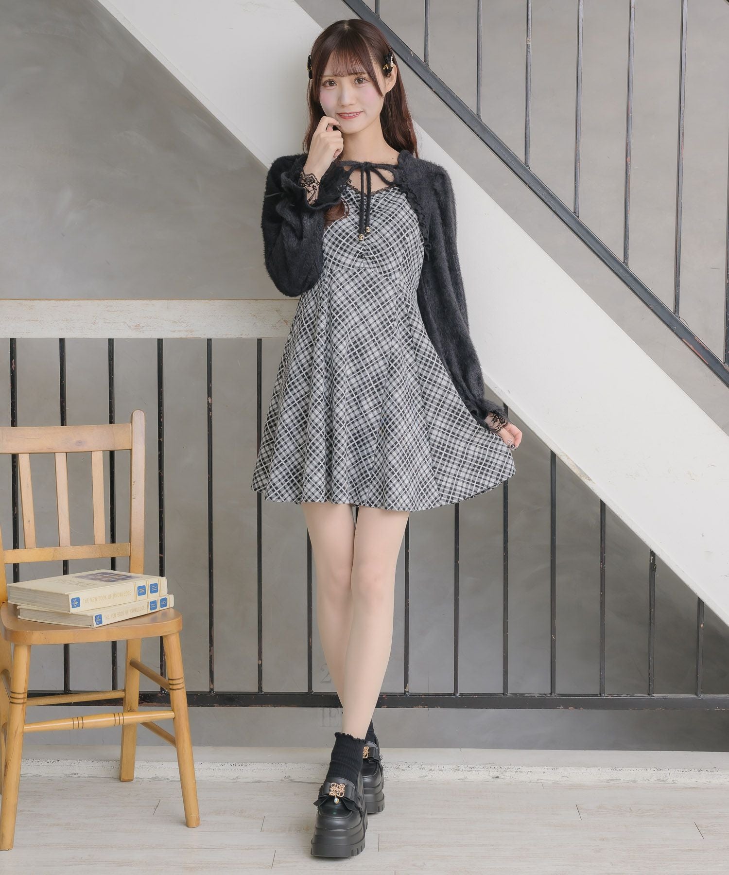 レストローズ ワンピース ラトータリテ ボレロ シャギーボレロドッキングワンピース | Rlab store