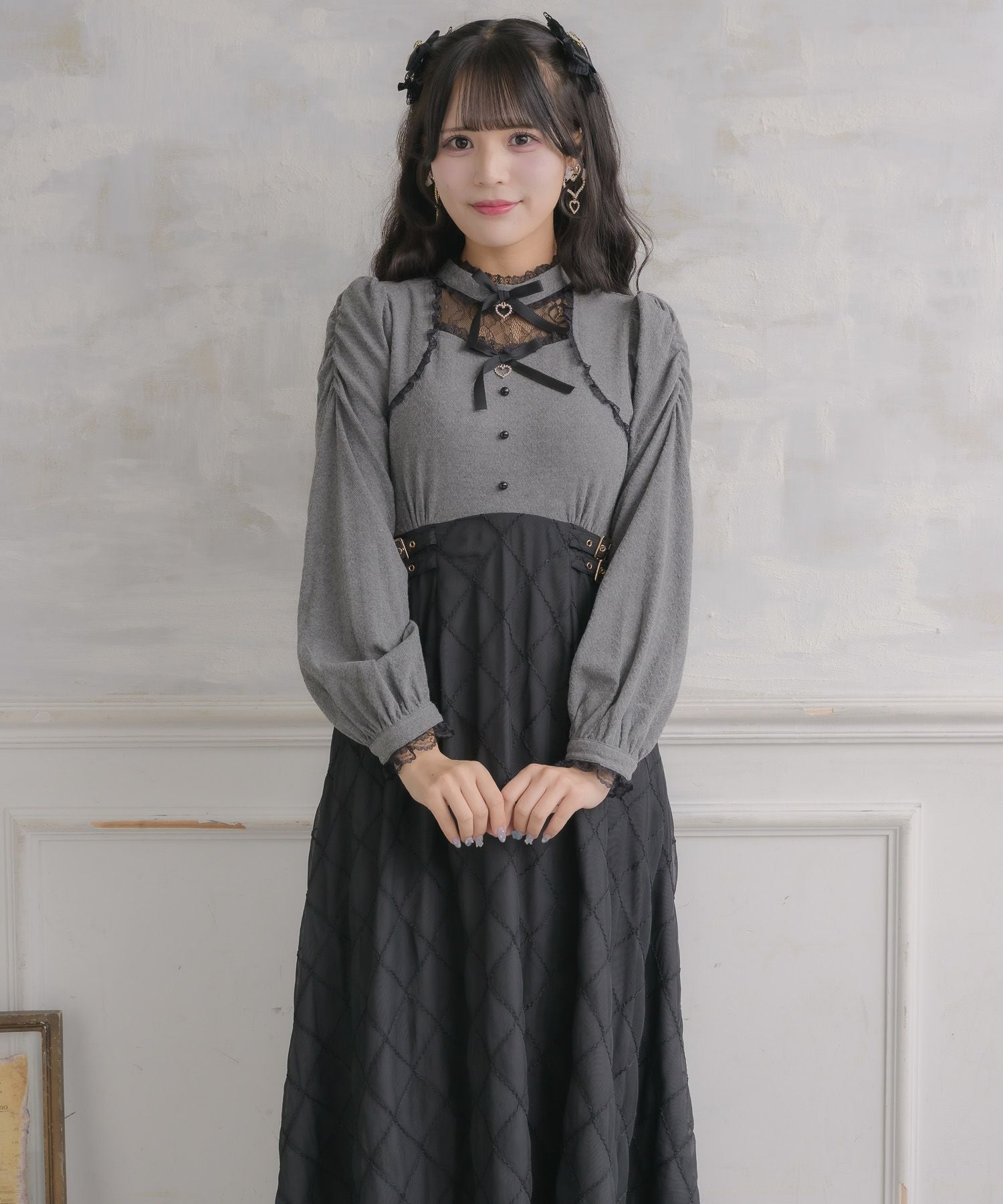 極美品 tiit tokyo シアー 総柄 ロングワンピース 38 シアーフレアドッキングロングワンピース | Rlab store