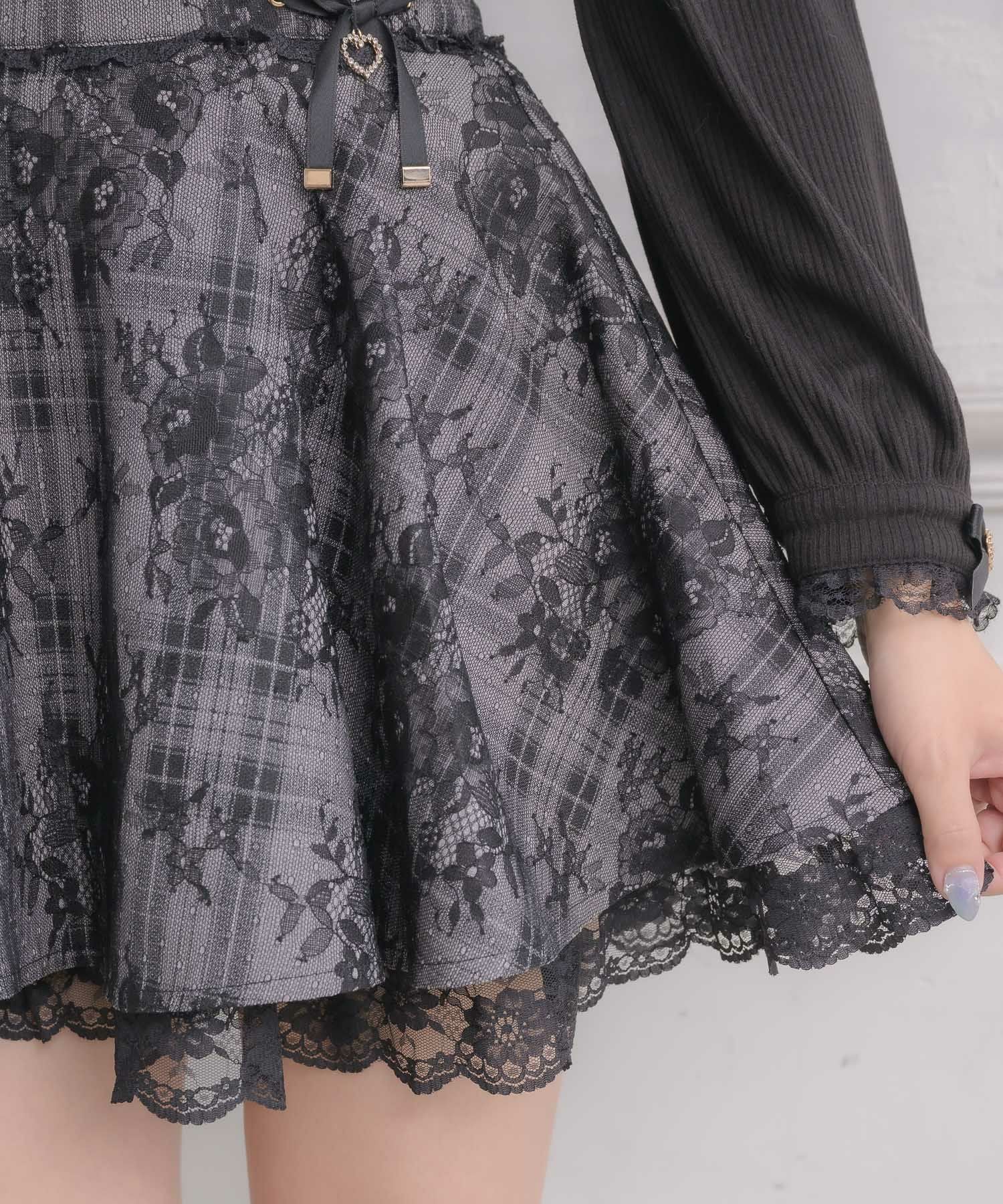 レースボンディングフレアスカート | Rlab store