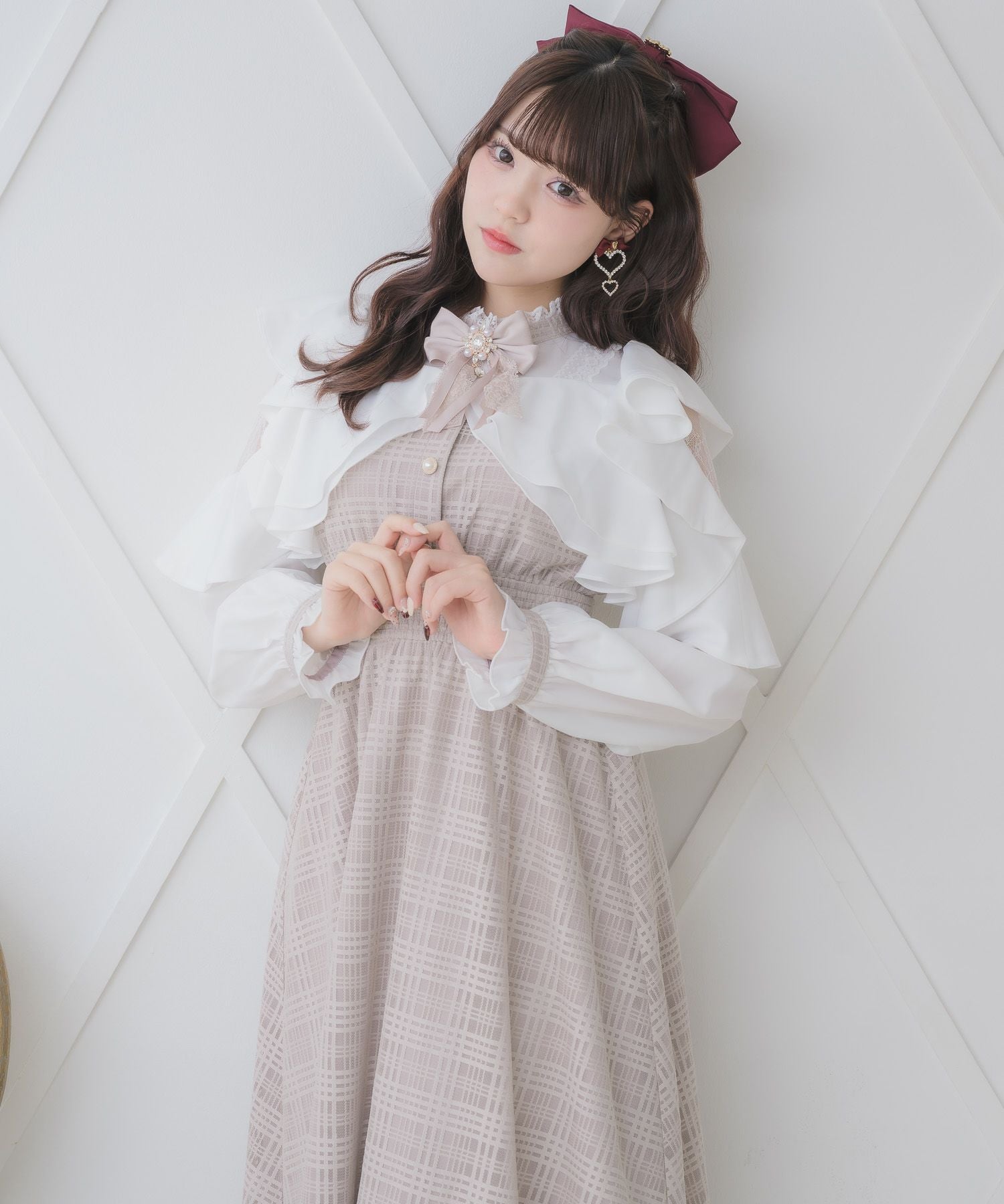 シアーチェックラッフルワンピース | Rlab store