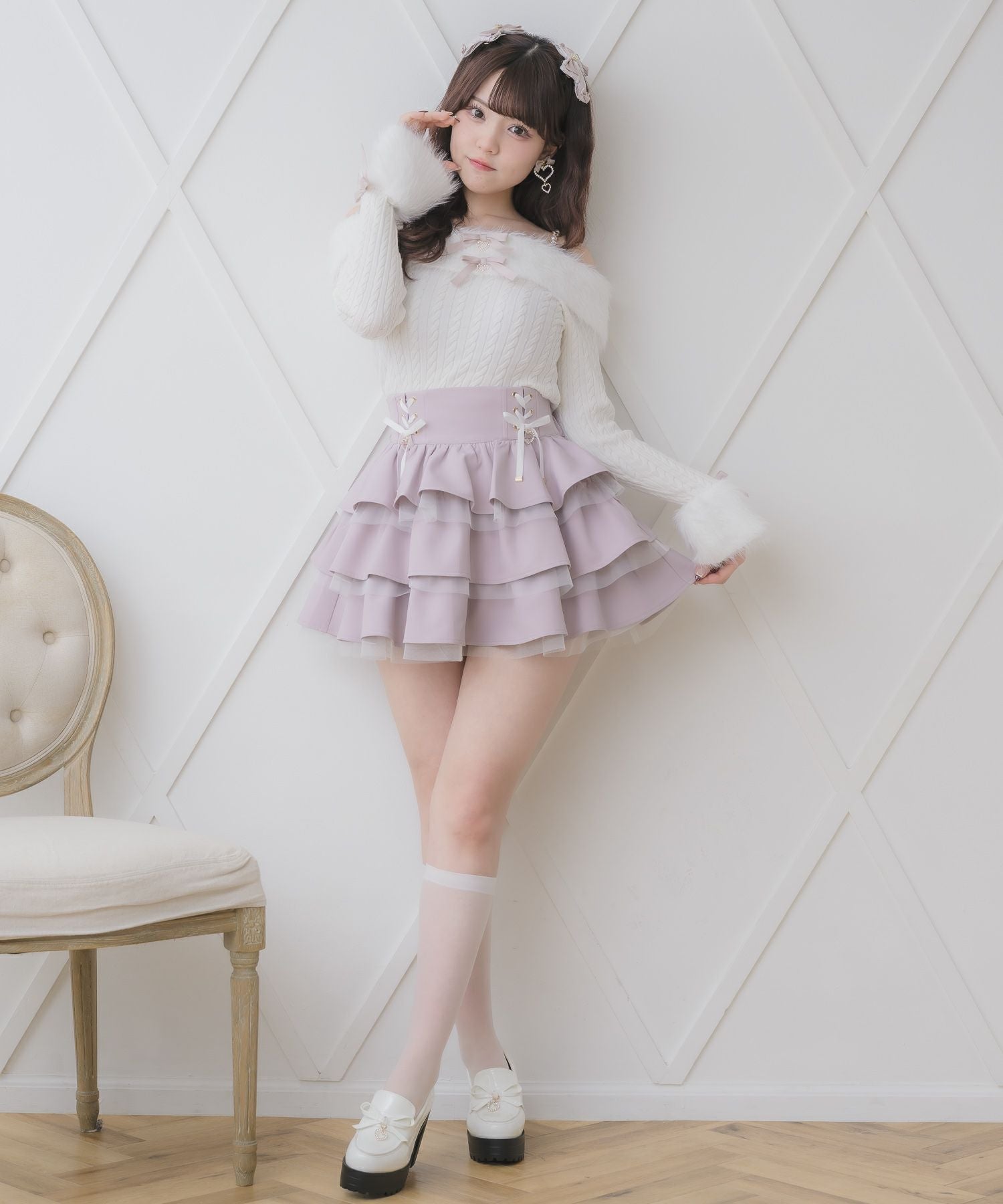 シャギーオフショルニットトップス | Rlab store