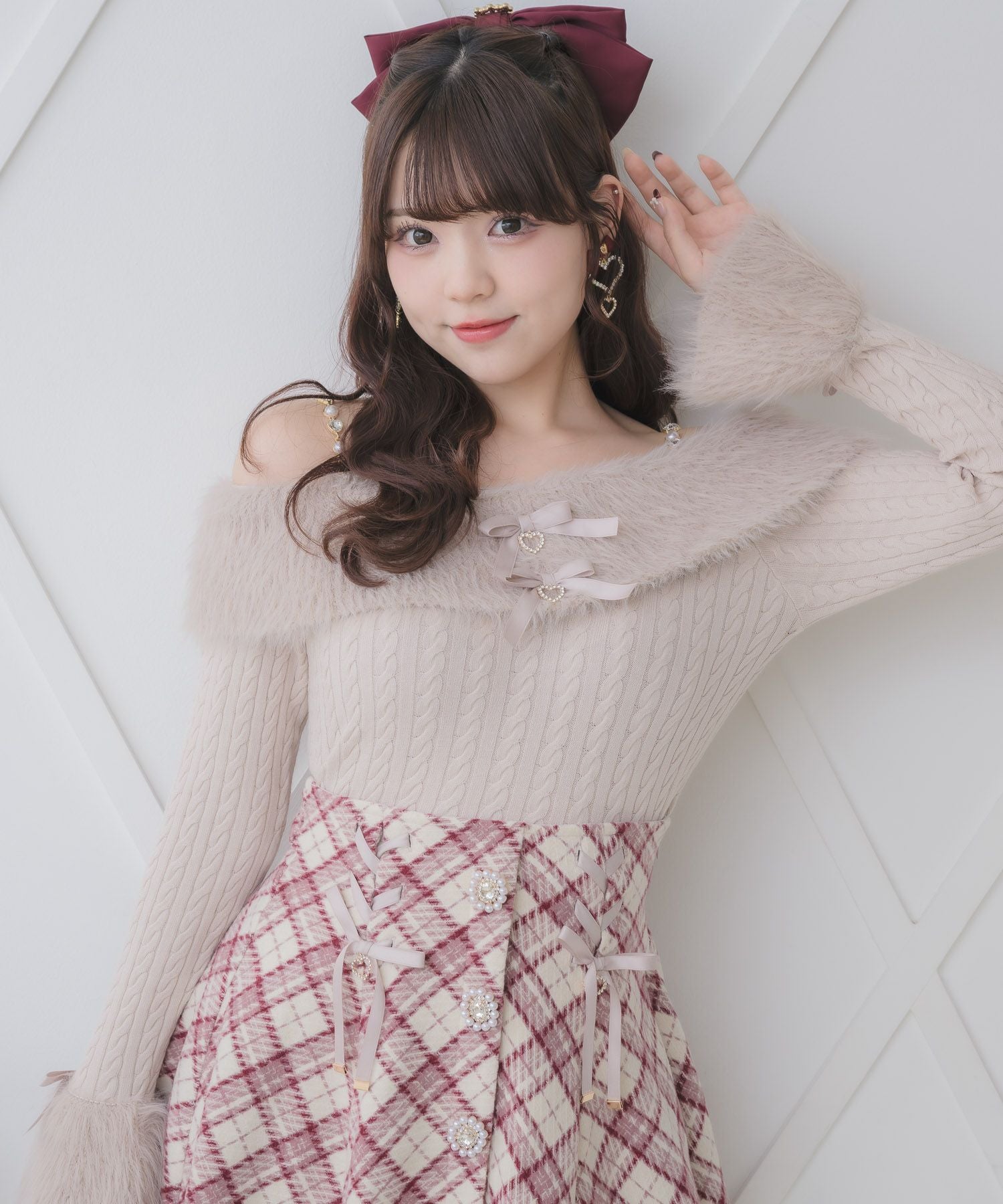 シャギーオフショルニットトップス | Rlab store