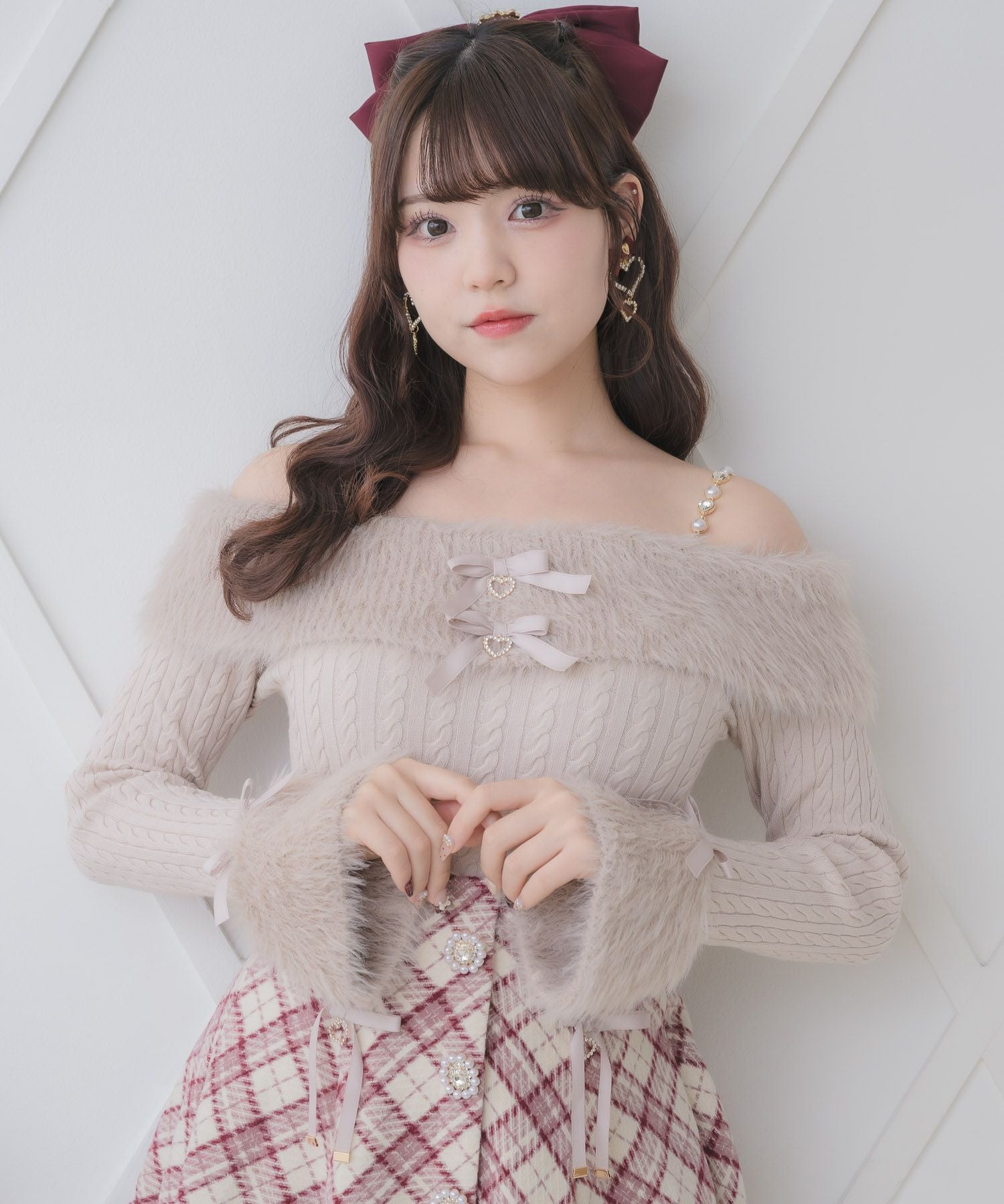 シャギーオフショルニットトップス | Rlab store