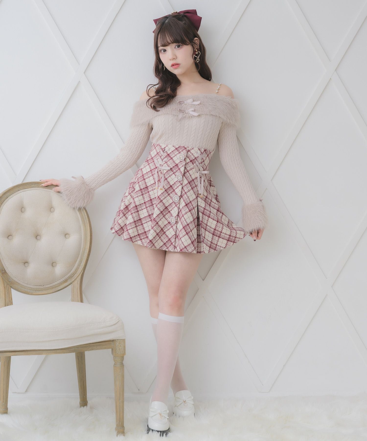 シャギーオフショルニットトップス | Rlab store