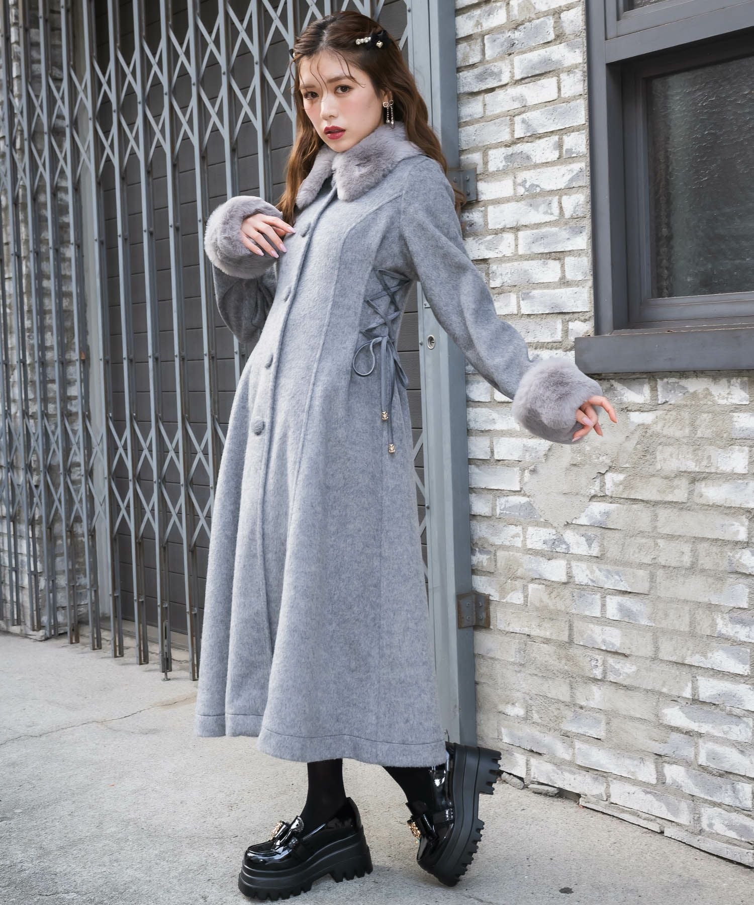couture BY ROJITA ウエストレースアップロングコート ロジータ ウエストレースアップロングコート | Rlab store