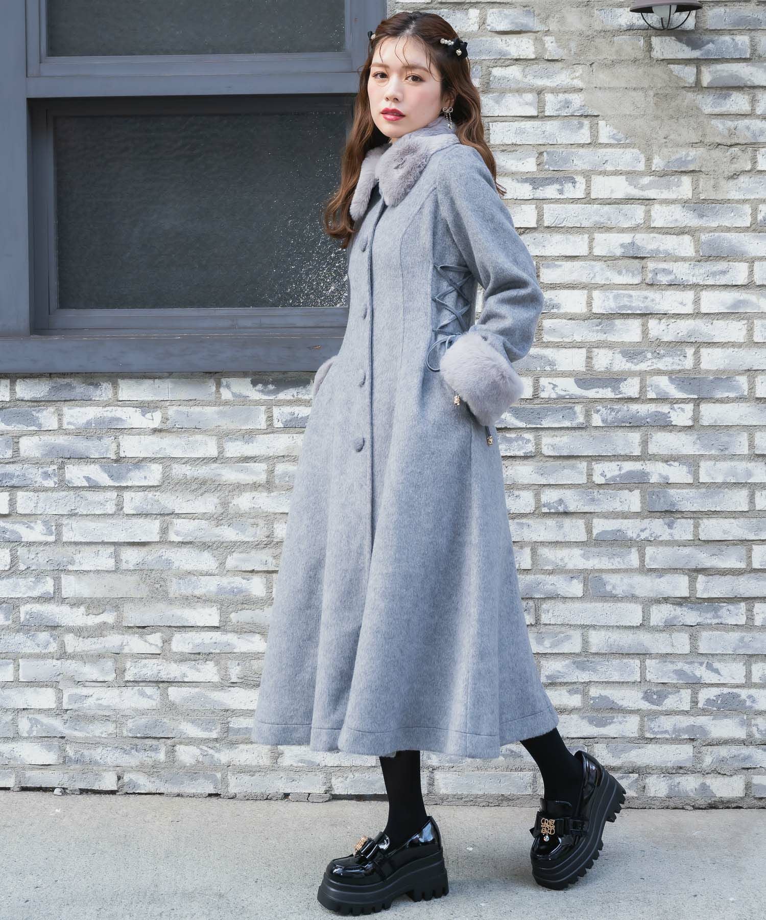 couture BY ROJITA ウエストレースアップロングコート ロジータ ウエストレースアップロングコート | Rlab store