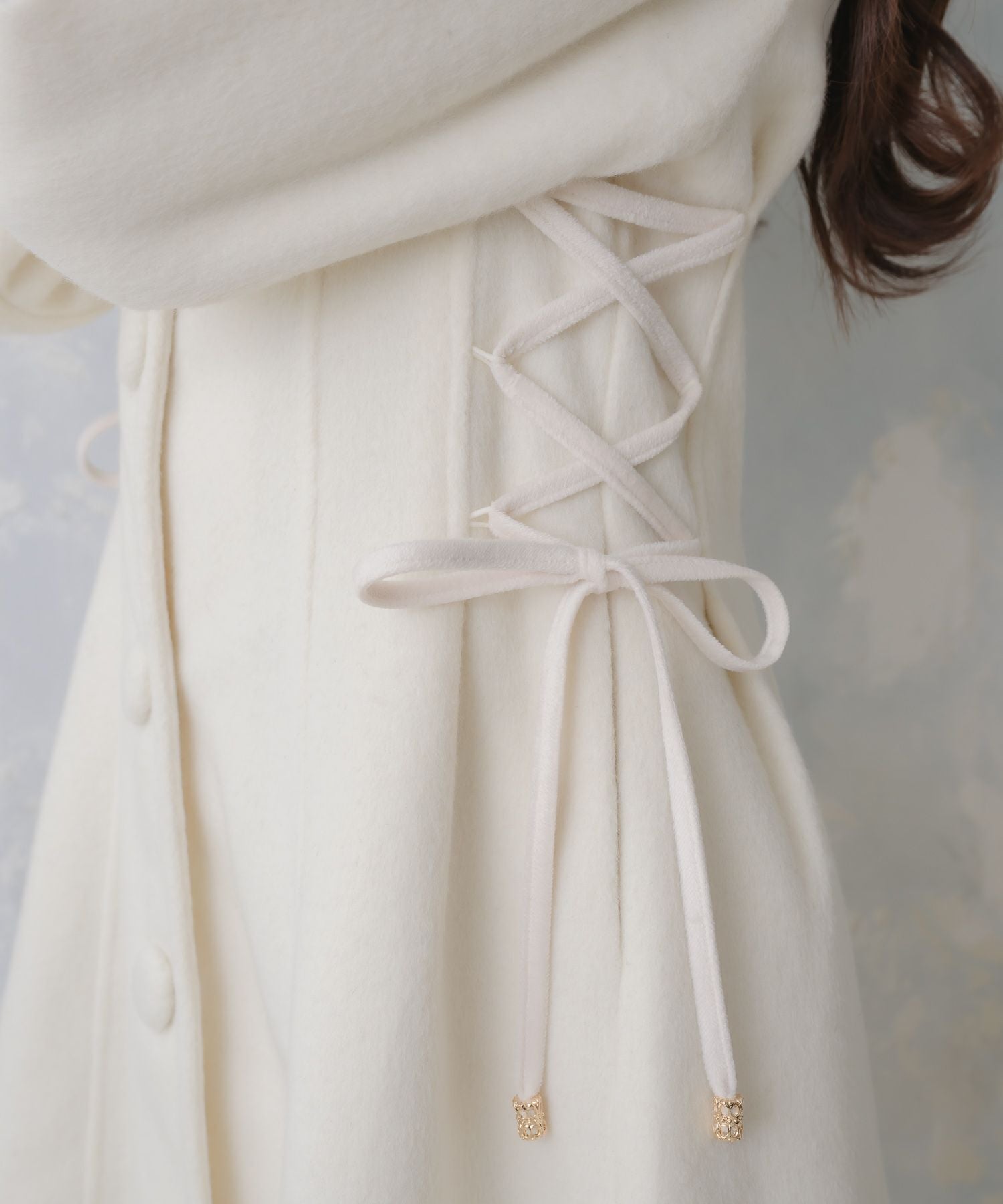 ウエストレースアップロングコート | Rlab store