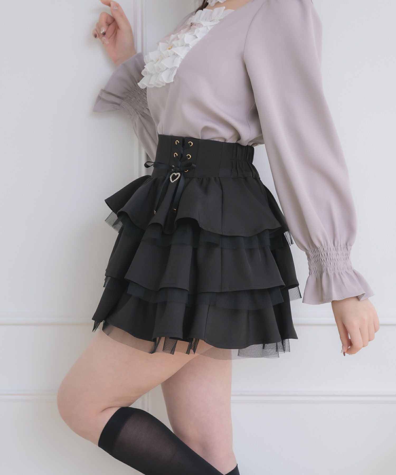 【ROJITA】レースアップティアードミニスカパン レースアップティアードミニスカパン | Rlab store