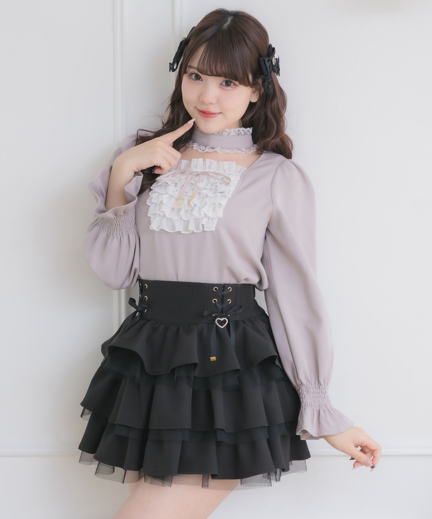 【ROJITA】レースアップティアードミニスカパン レースアップティアードミニスカパン | Rlab store