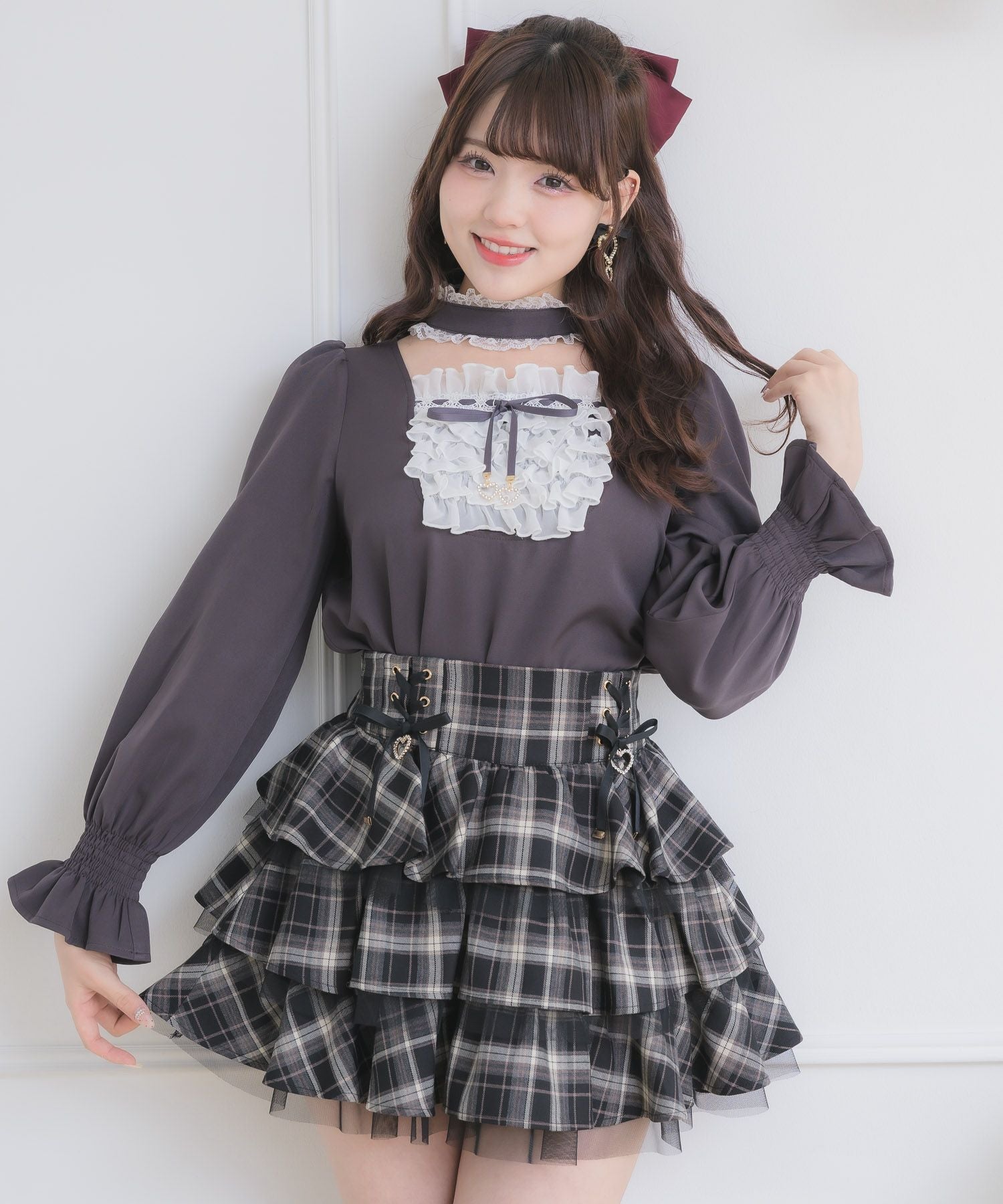 レースアップティアードミニスカパン | Rlab store