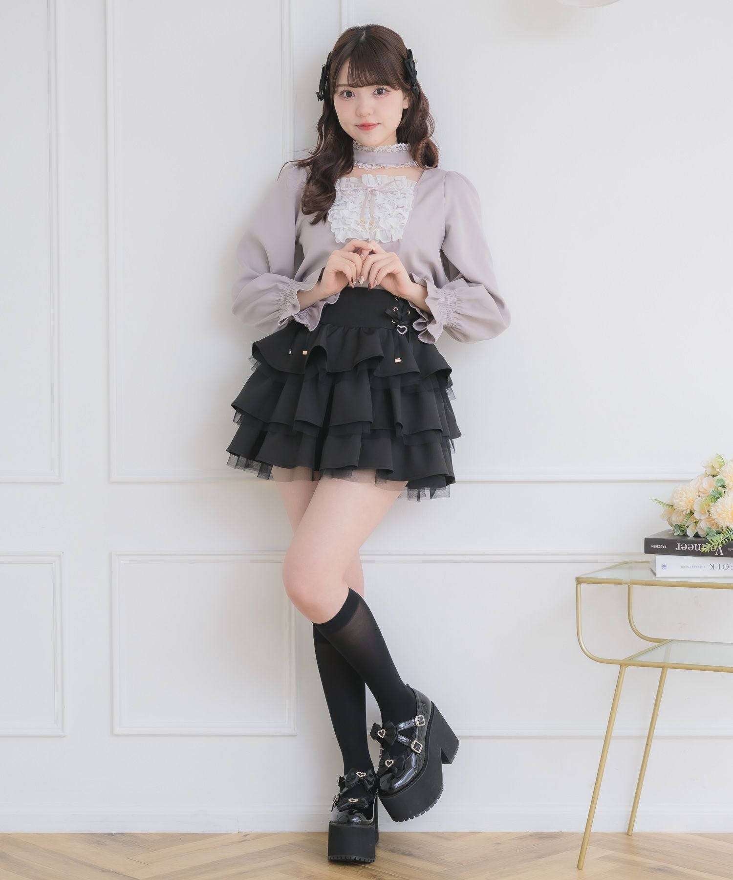 クロスベルトリボン厚底シューズ | Rlab store