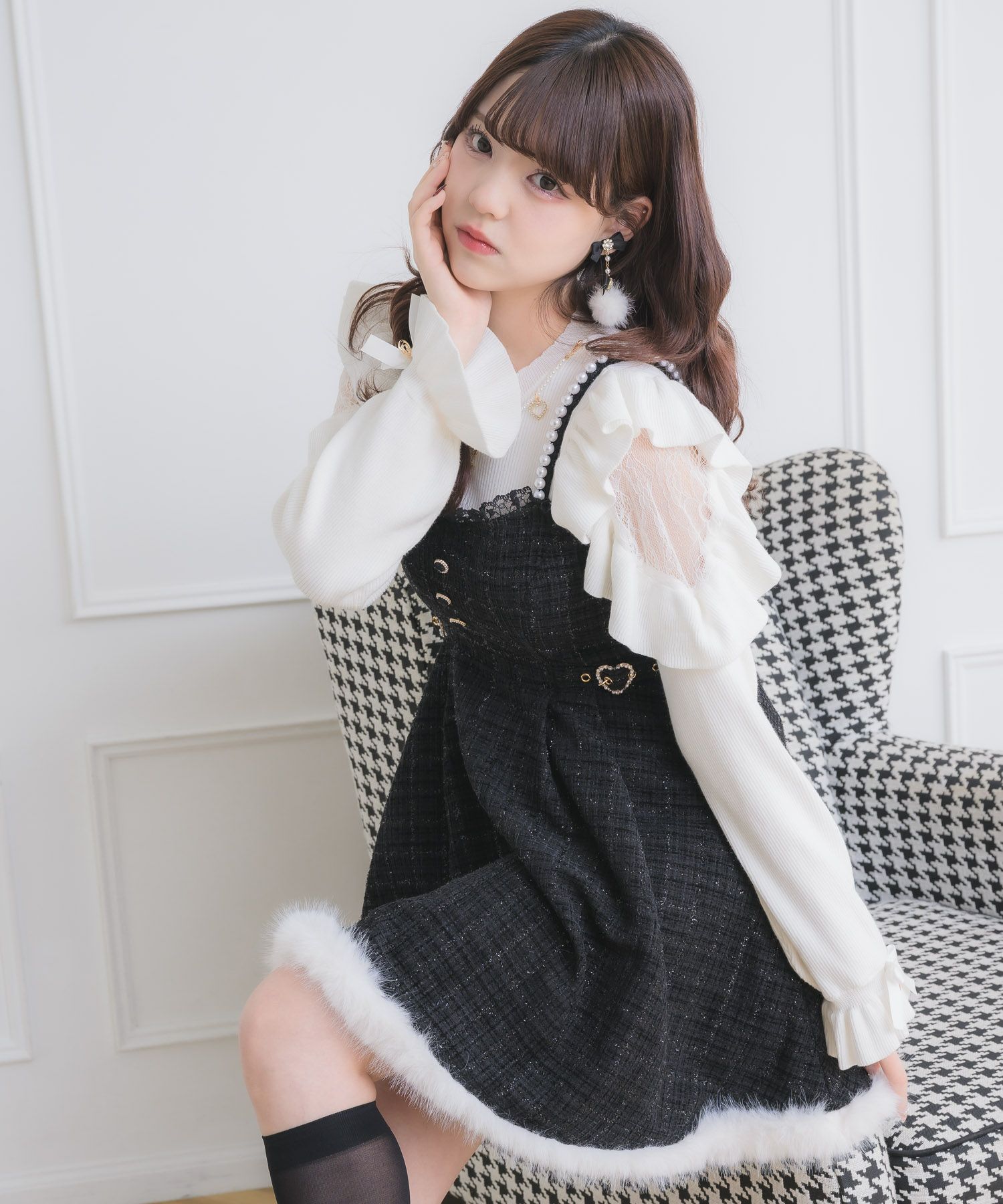 ファー付きキャミワンピース | Rlab store
