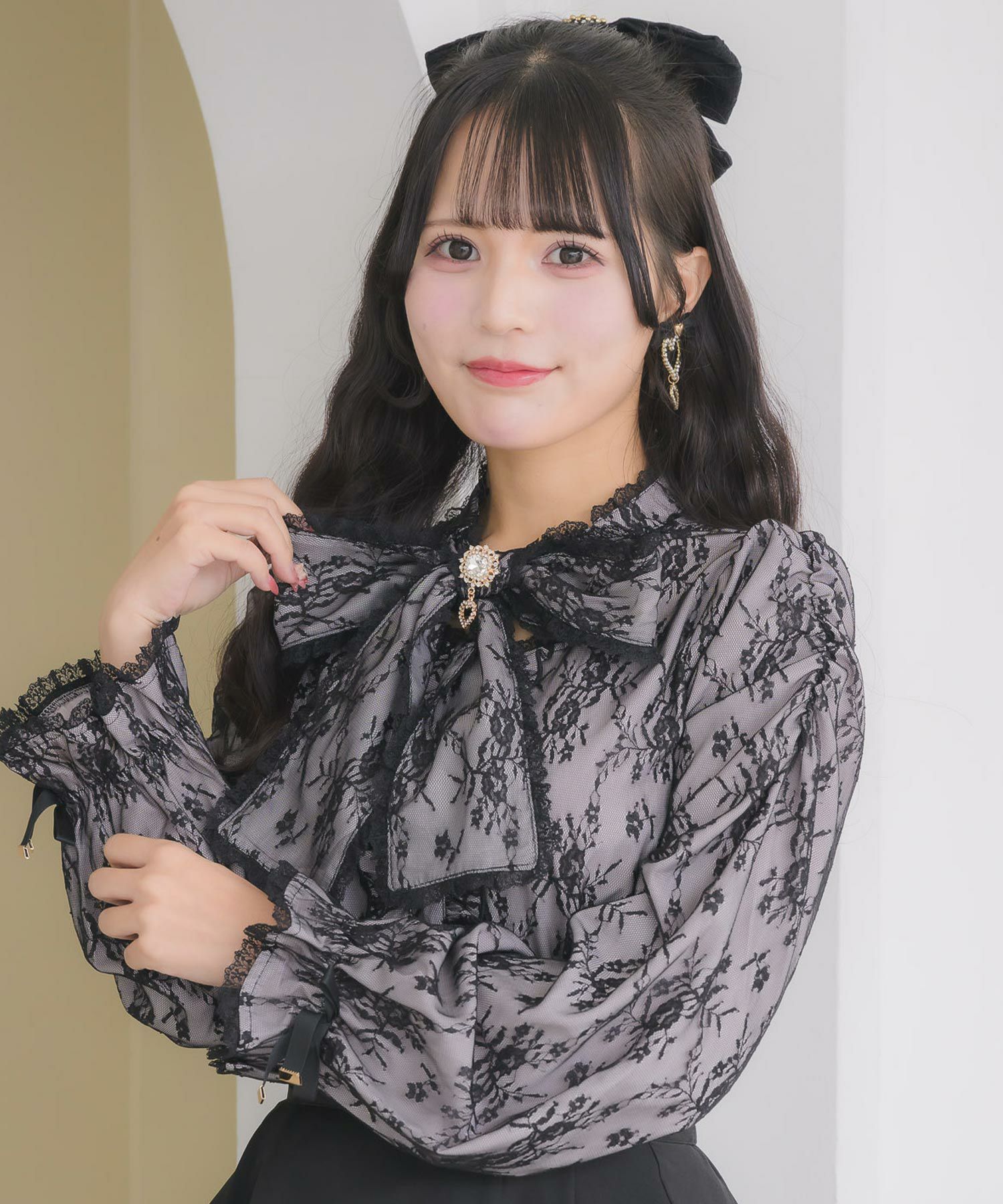 レースボウタイブラウス | Rlab store