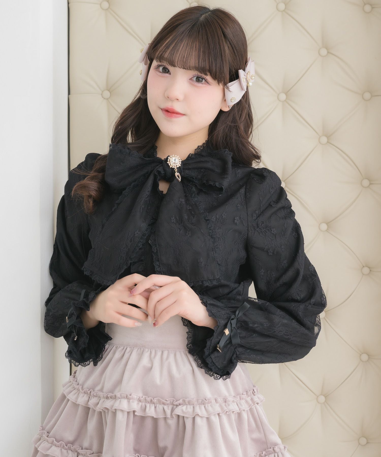 完売人気商品　未使用ボウタイ付レースブラウス ボウタイ付レースブラウス / GRACE CONTINENTAL | GRACE CONTINENTAL