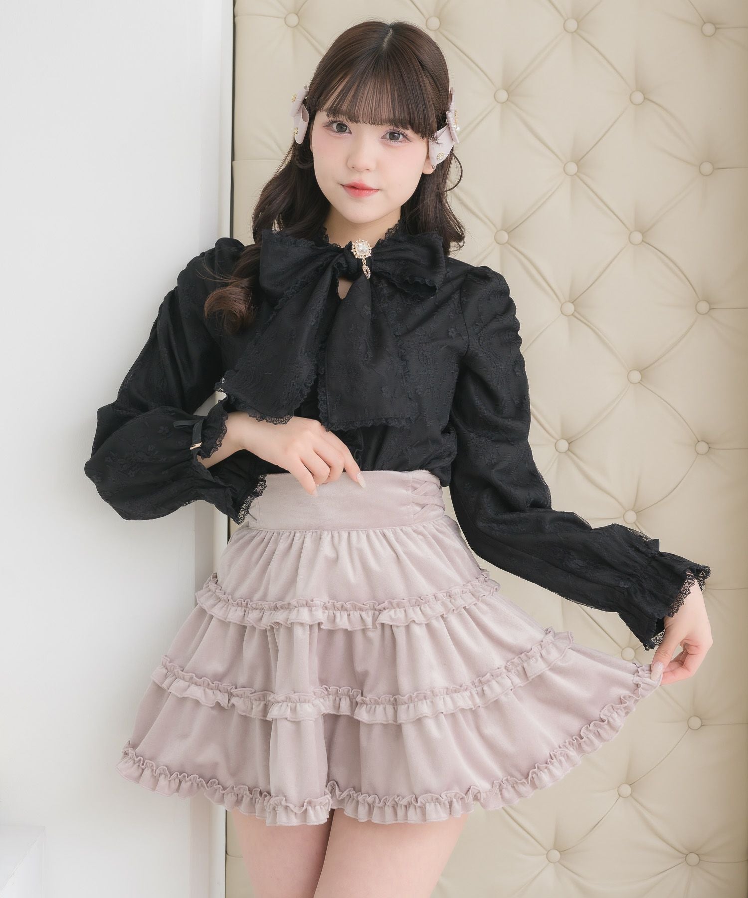 レースボウタイブラウス | Rlab store