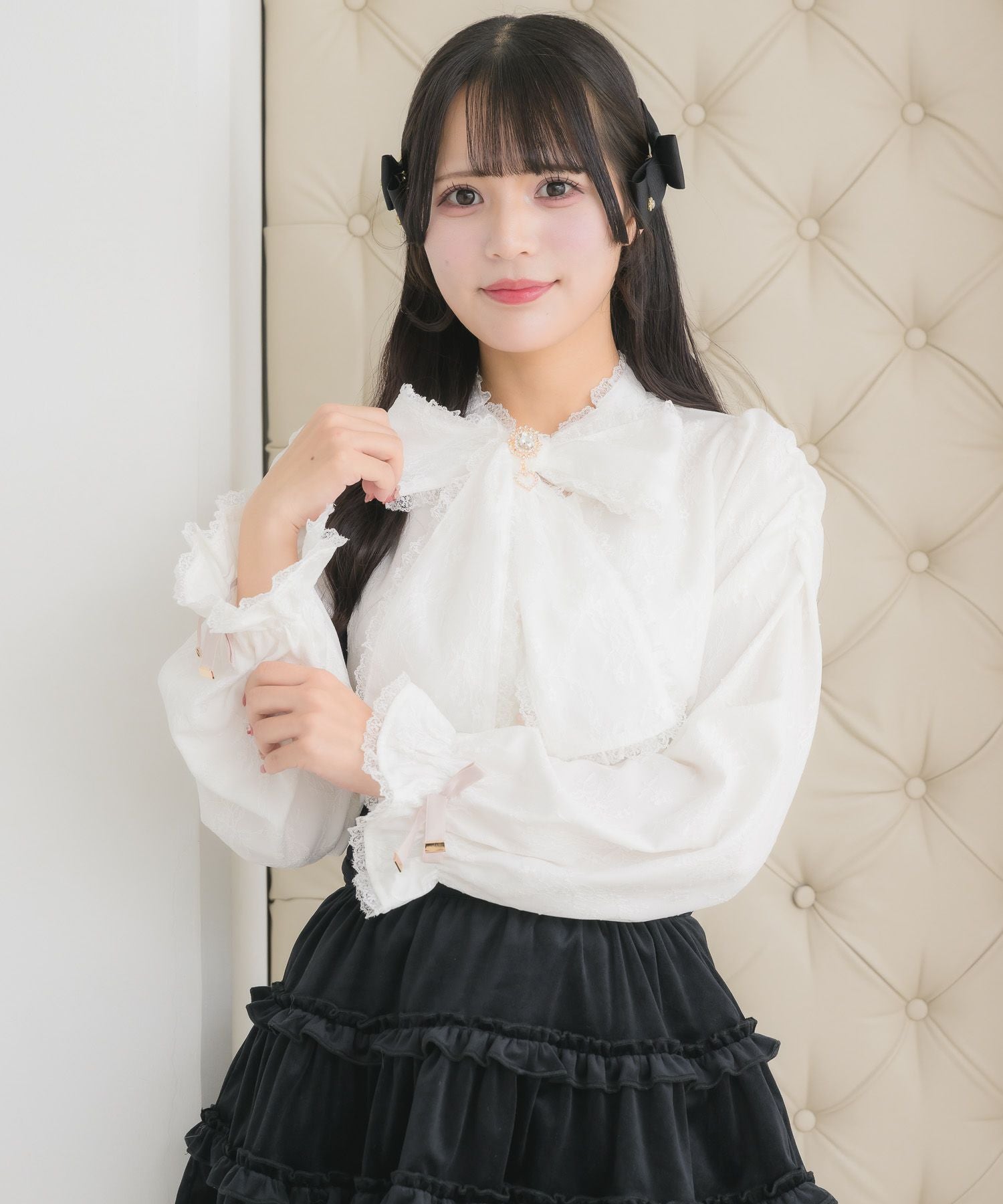 レースボウタイブラウス | Rlab store
