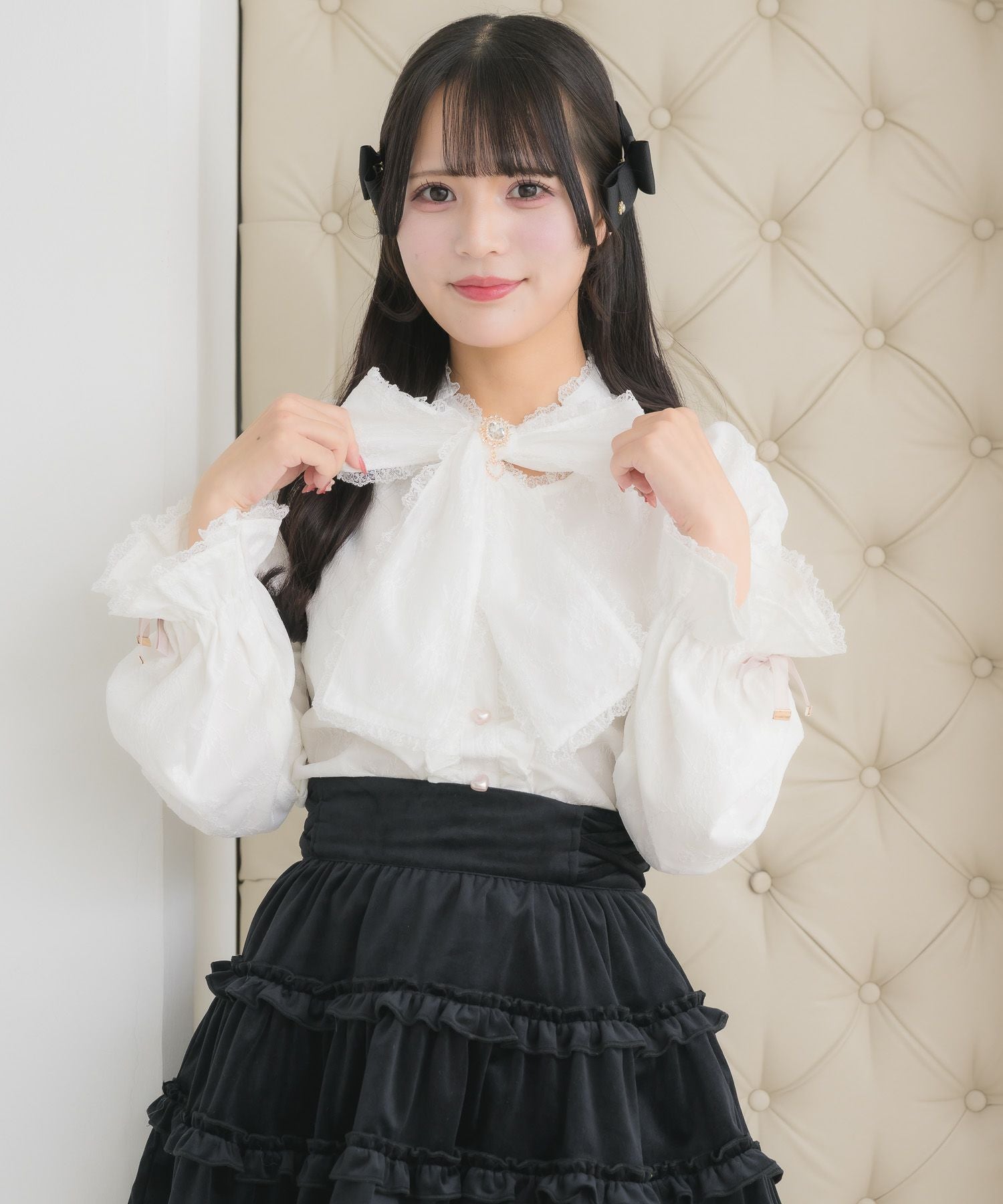 レースボウタイブラウス | Rlab store