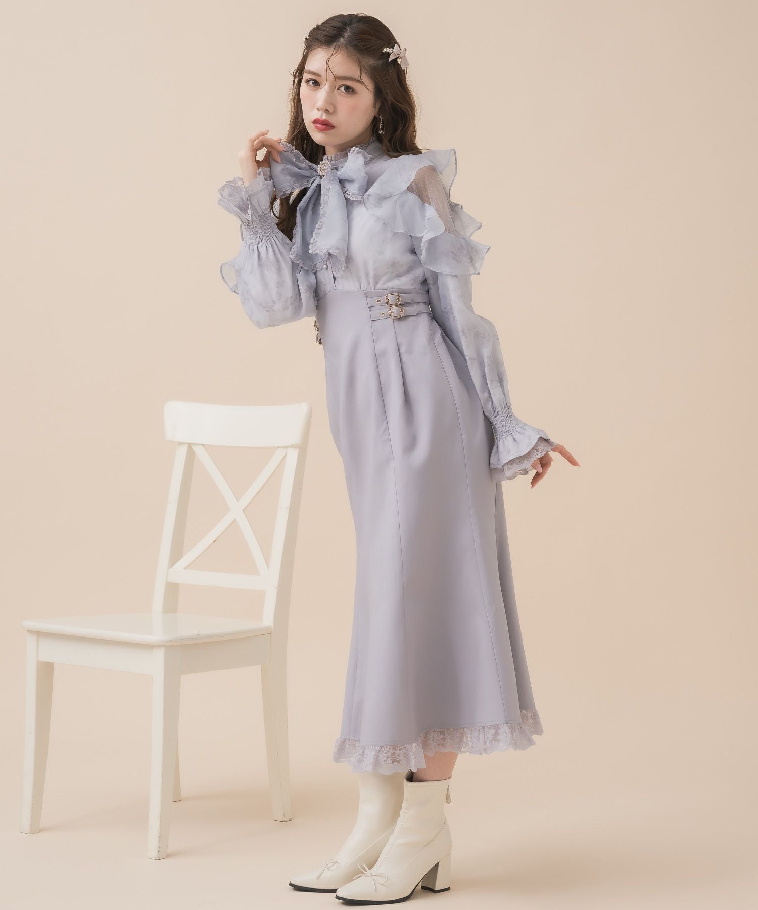 花柄ドッキングロングワンピース | Rlab store