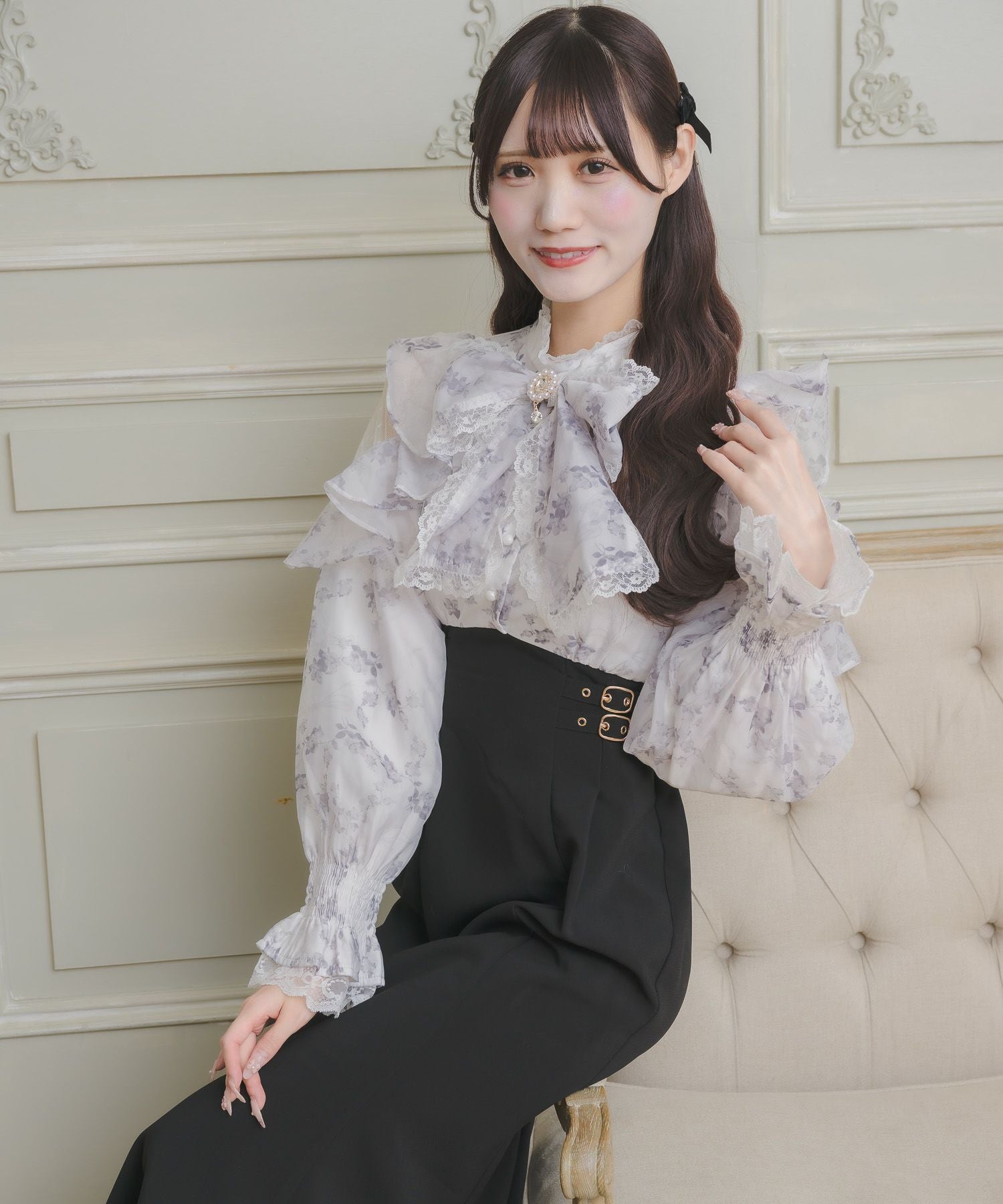 花柄ドッキングロングワンピース | Rlab store