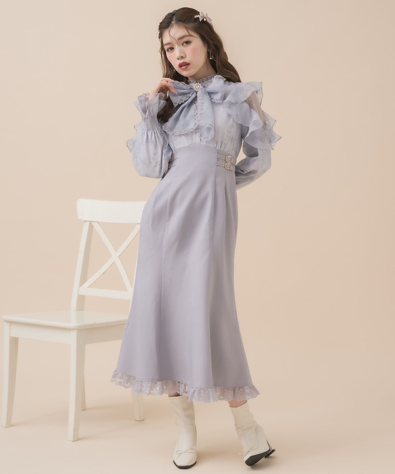 花柄ドッキングロングワンピース | Rlab store