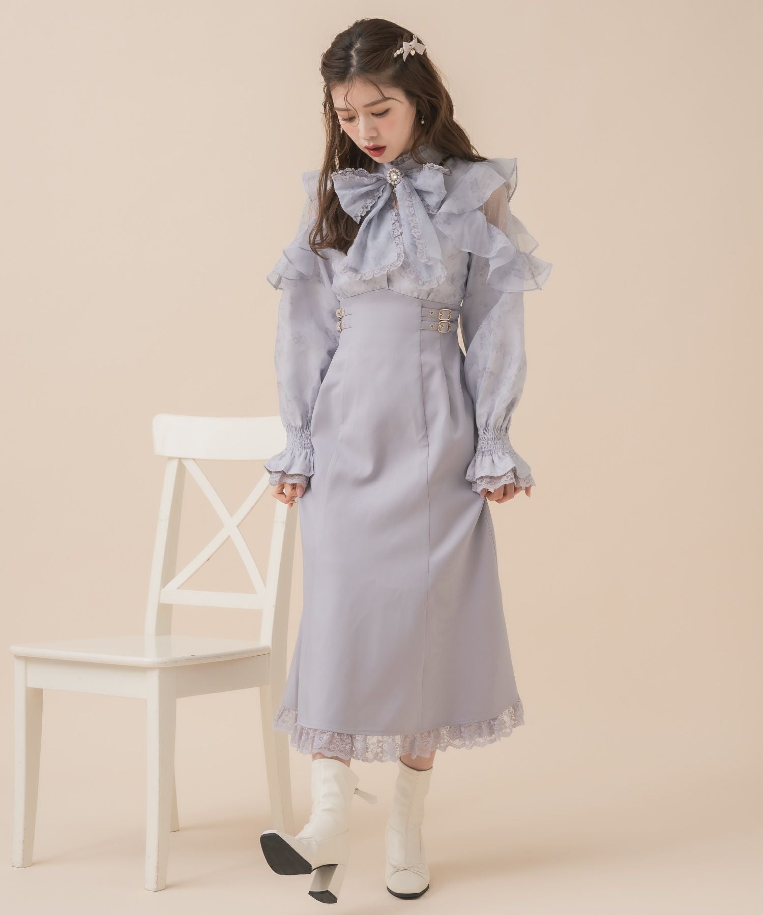 花柄ドッキングロングワンピース | Rlab store