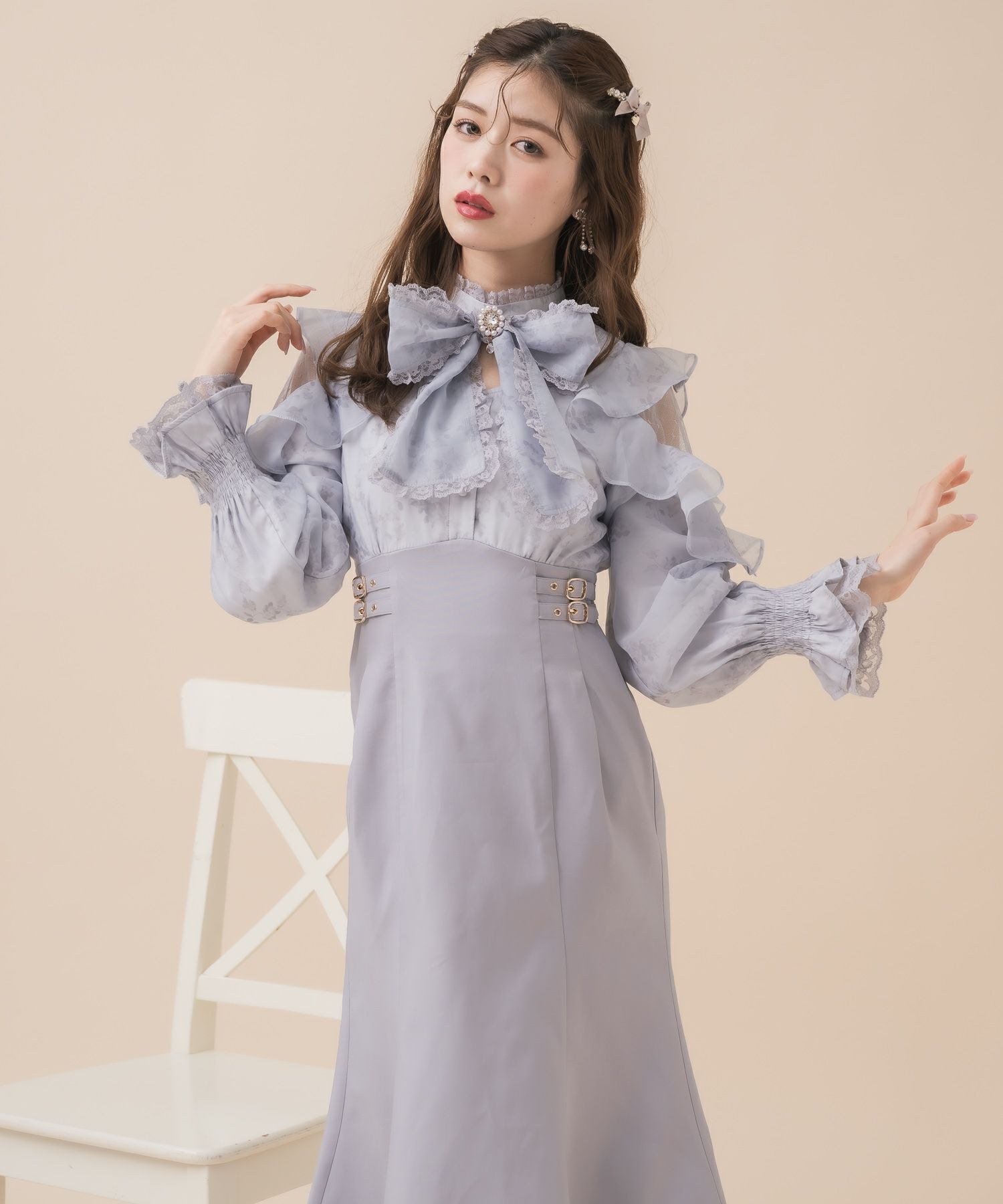 花柄ドッキングロングワンピース | Rlab store