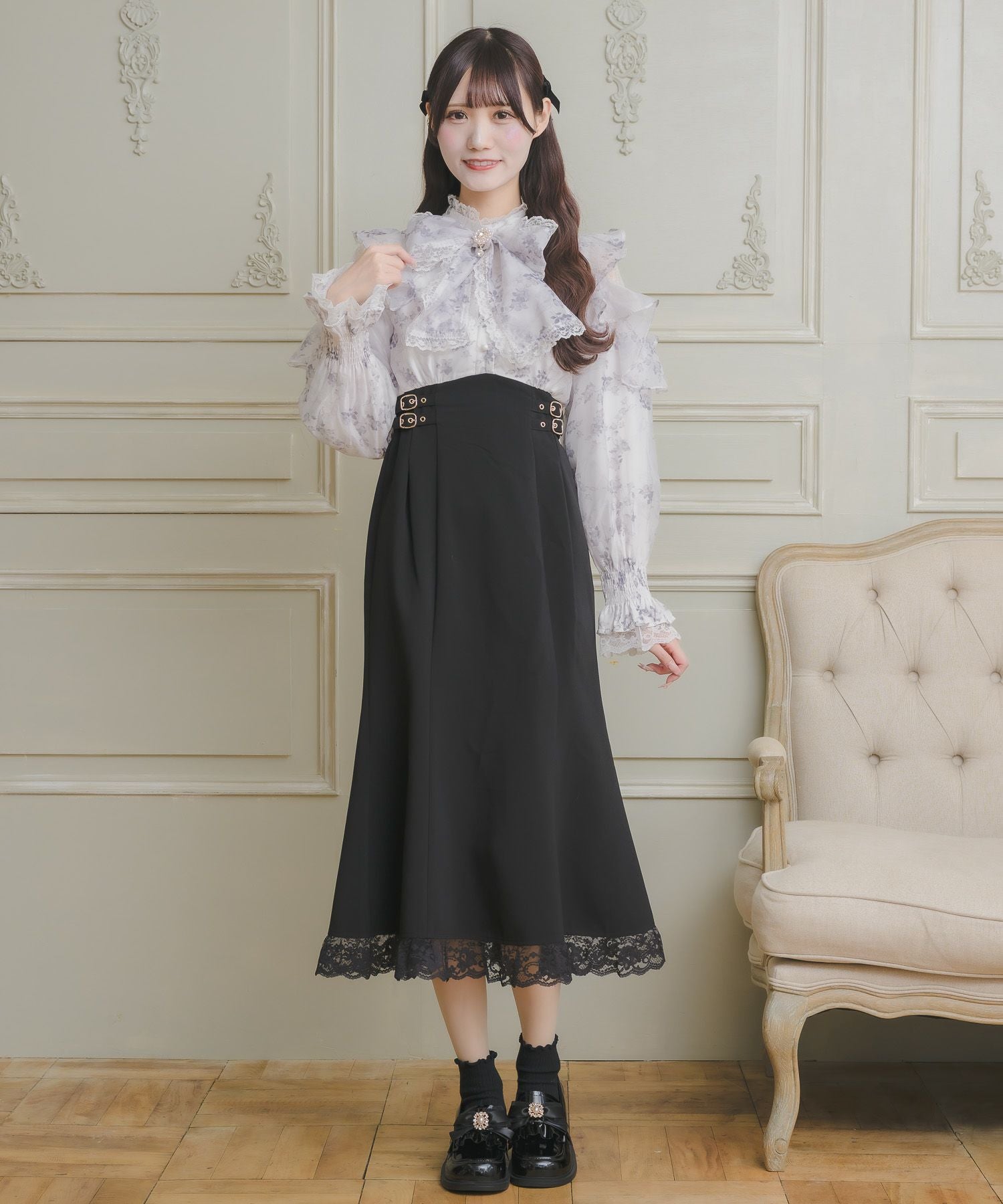 花柄ドッキングロングワンピース | Rlab store
