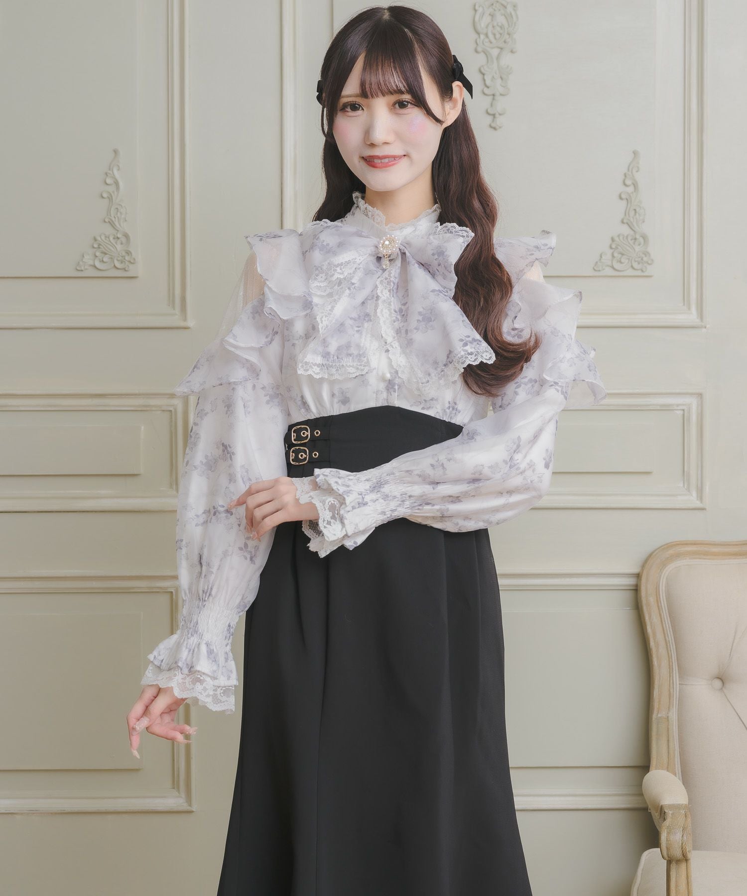 花柄ドッキングロングワンピース | Rlab store