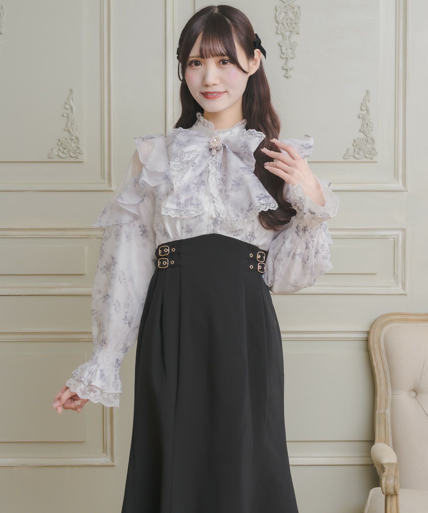 花柄ドッキングロングワンピース | Rlab store