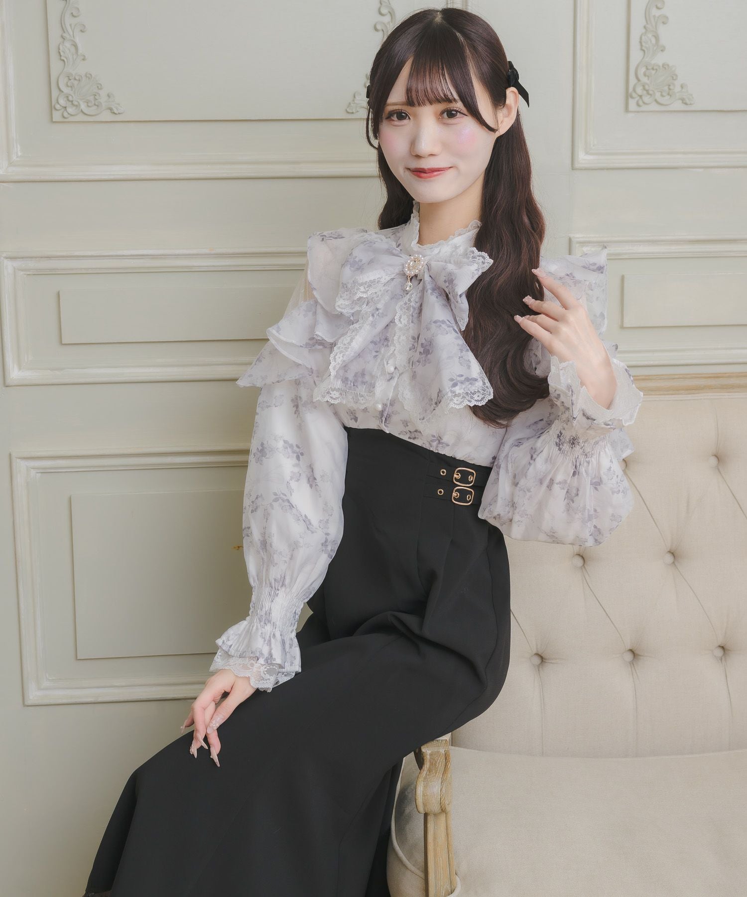 花柄ドッキングロングワンピース | Rlab store