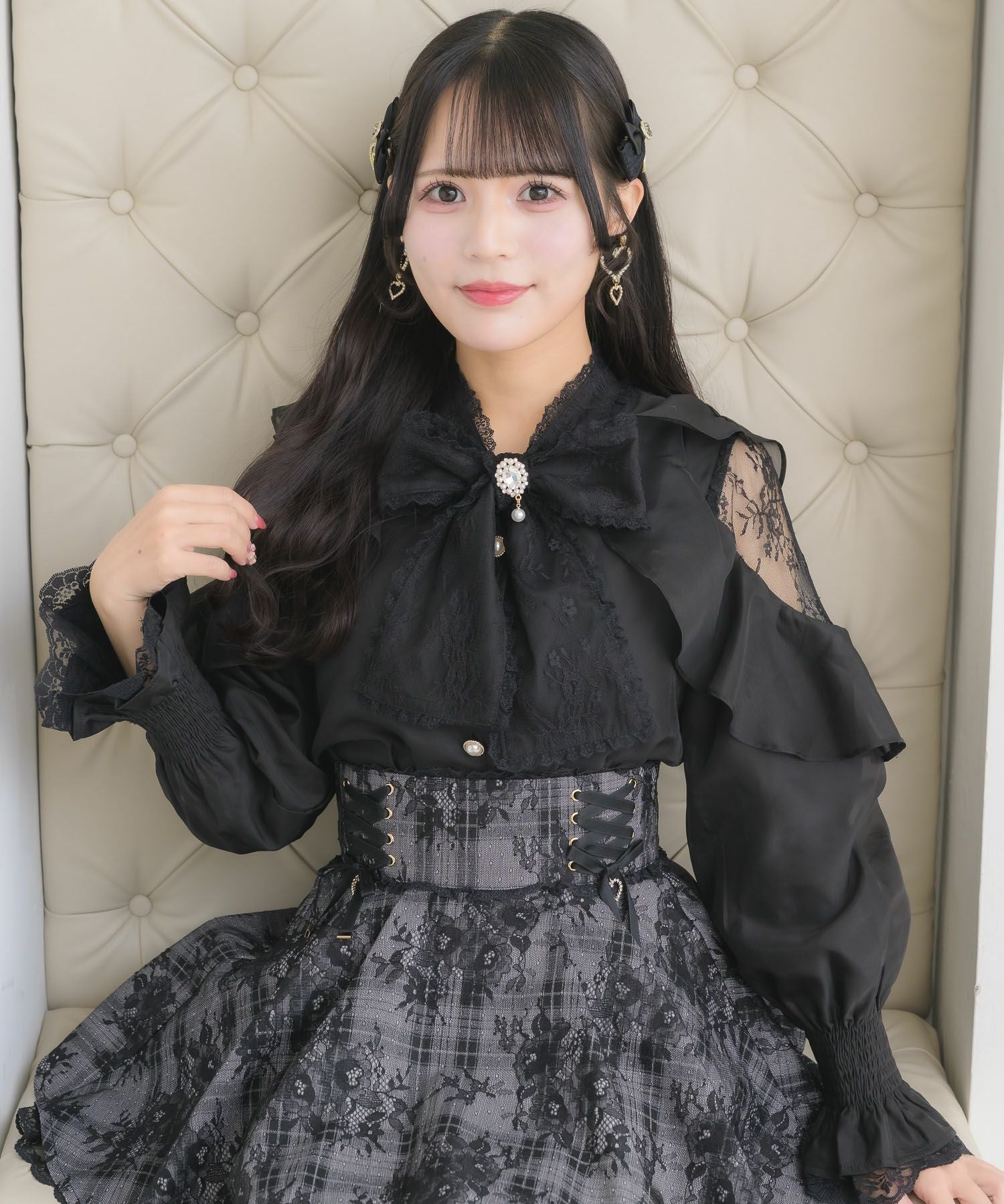 ボウタイリボンラッフルブラウス | Rlab store