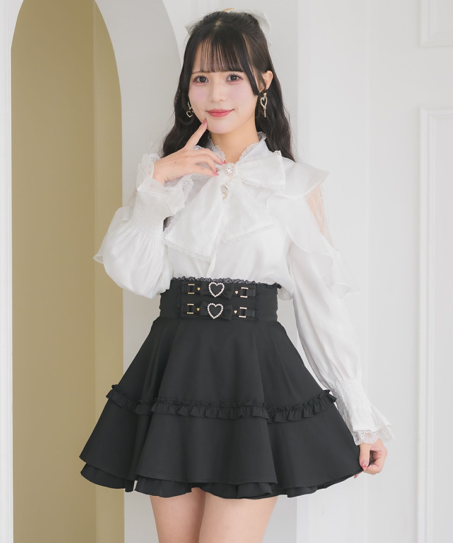 リラ♡即完売2wayラッフルブラウス セール】〈手洗い可能〉2WAY ラッフル ブラウス ◇（シャツ/ブラウス