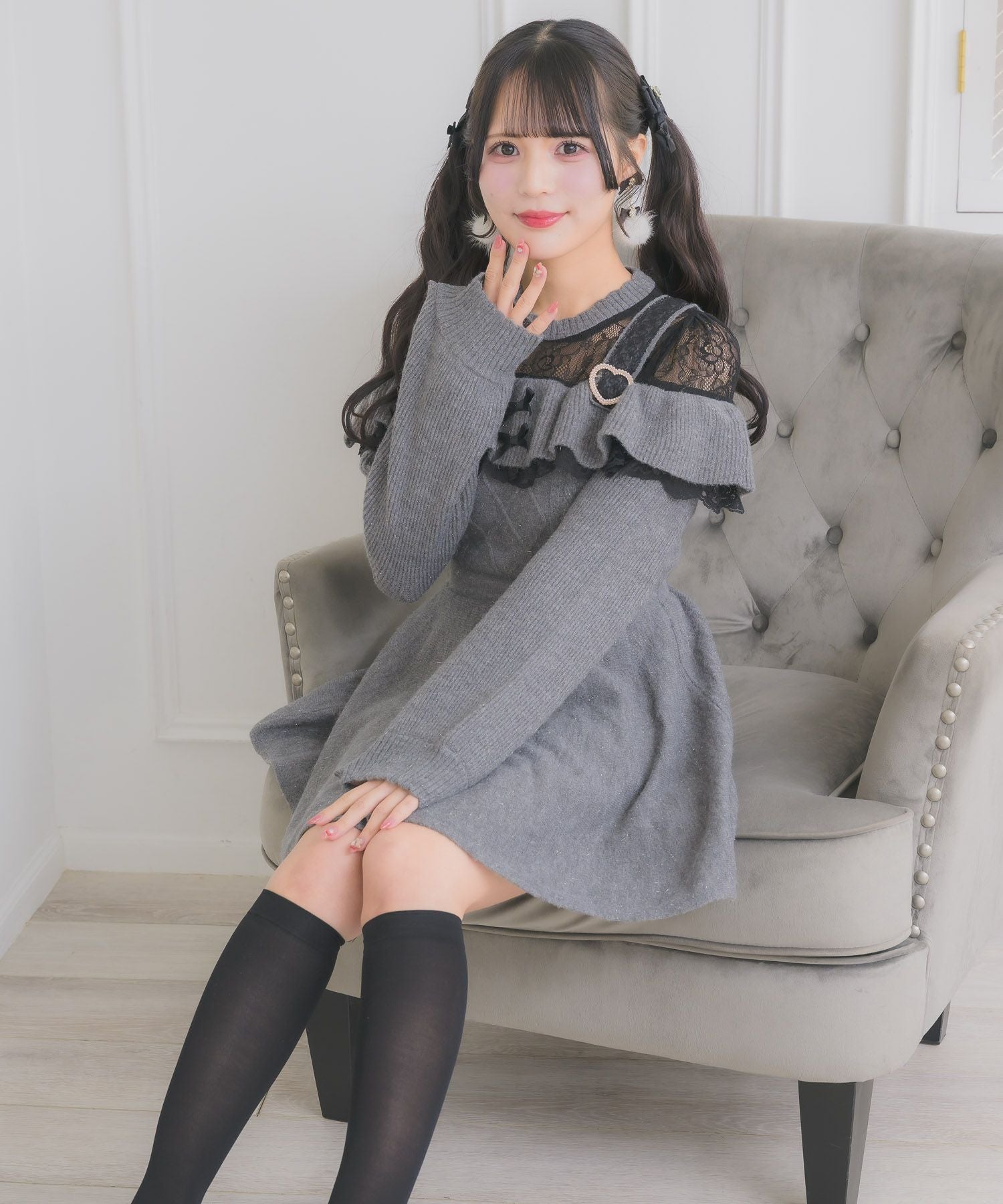 ケーブルラメニットワンピース | Rlab store