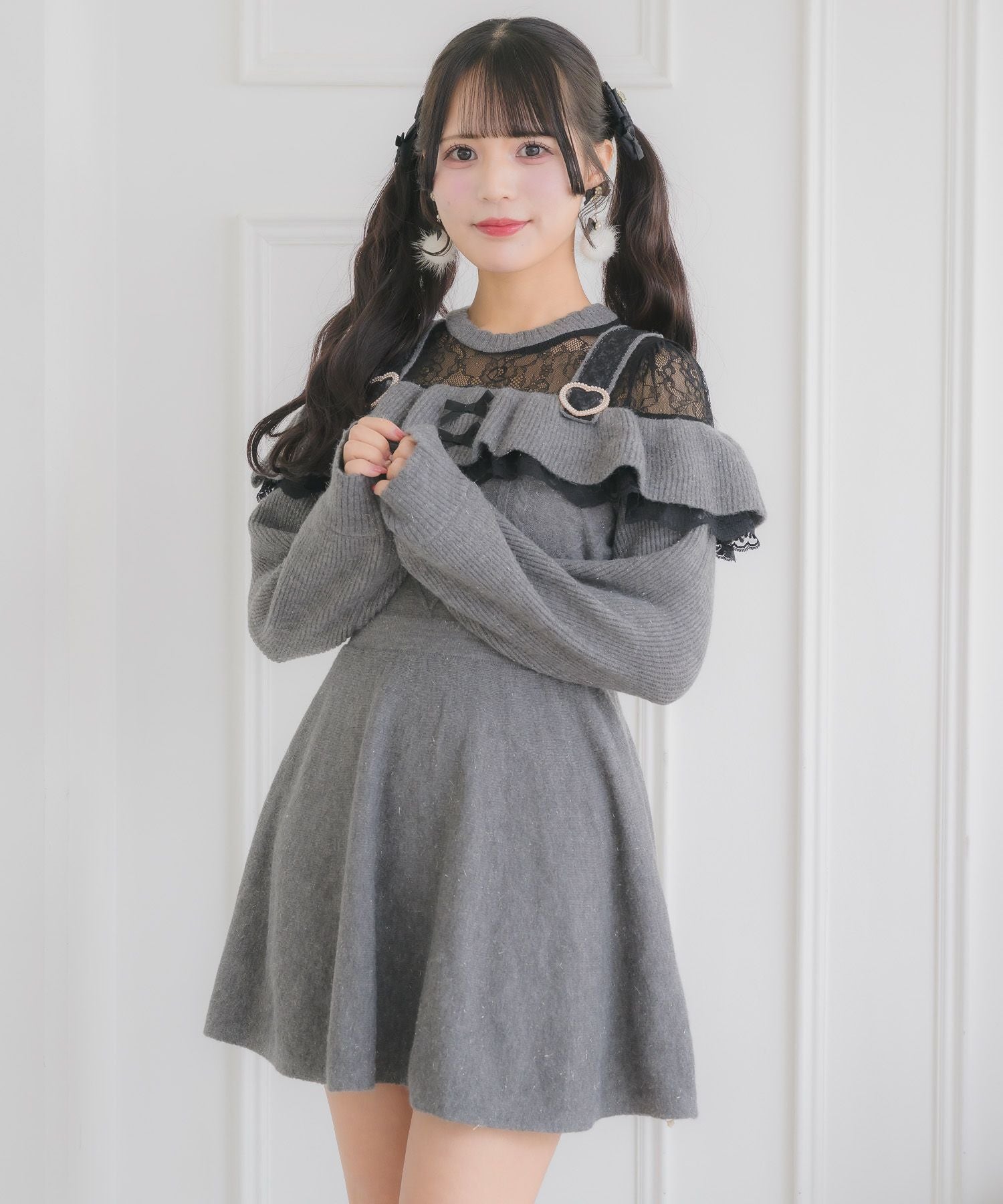 tan ケーブルワンピース❤︎ TITTY＆CO.（ティティーアンドコー） ワンピース ラメロゴケーブル