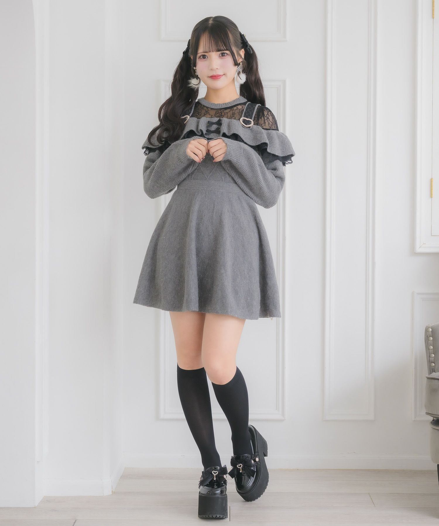 ケーブルラメニットワンピース | Rlab store