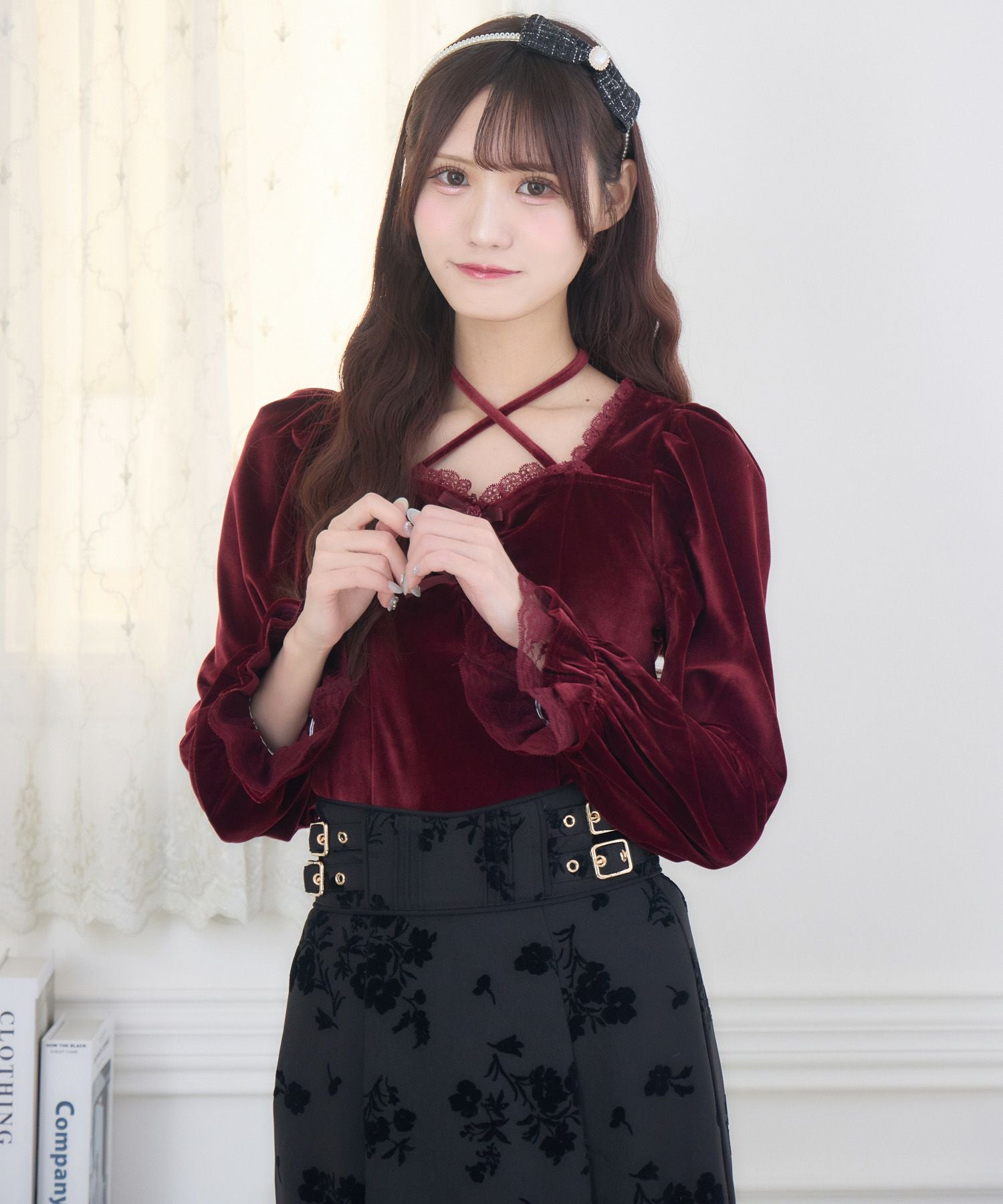 ローズリボンベロアトップス | Rlab store