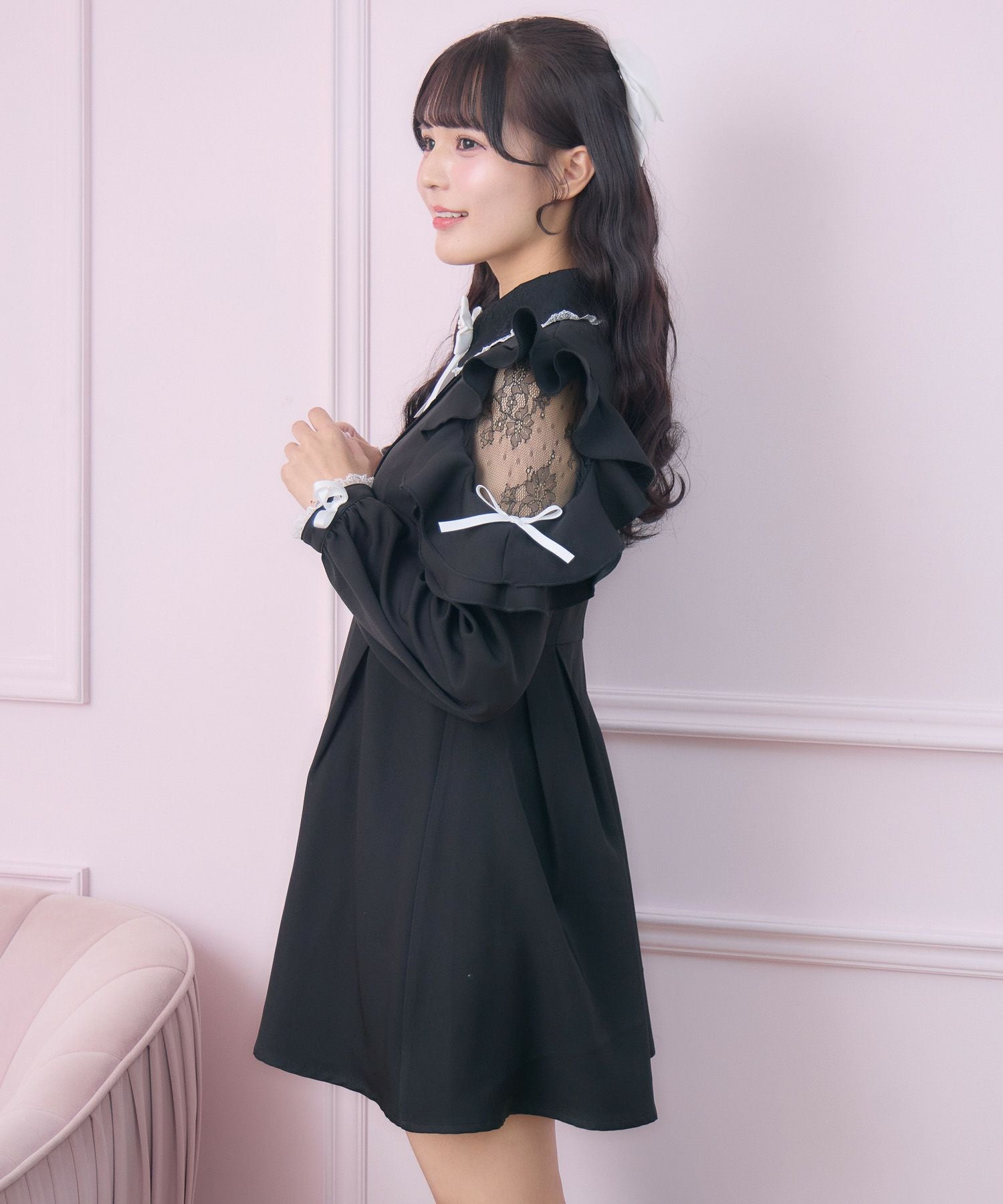 チュールエプロン付きメイドワンピース | Rlab store