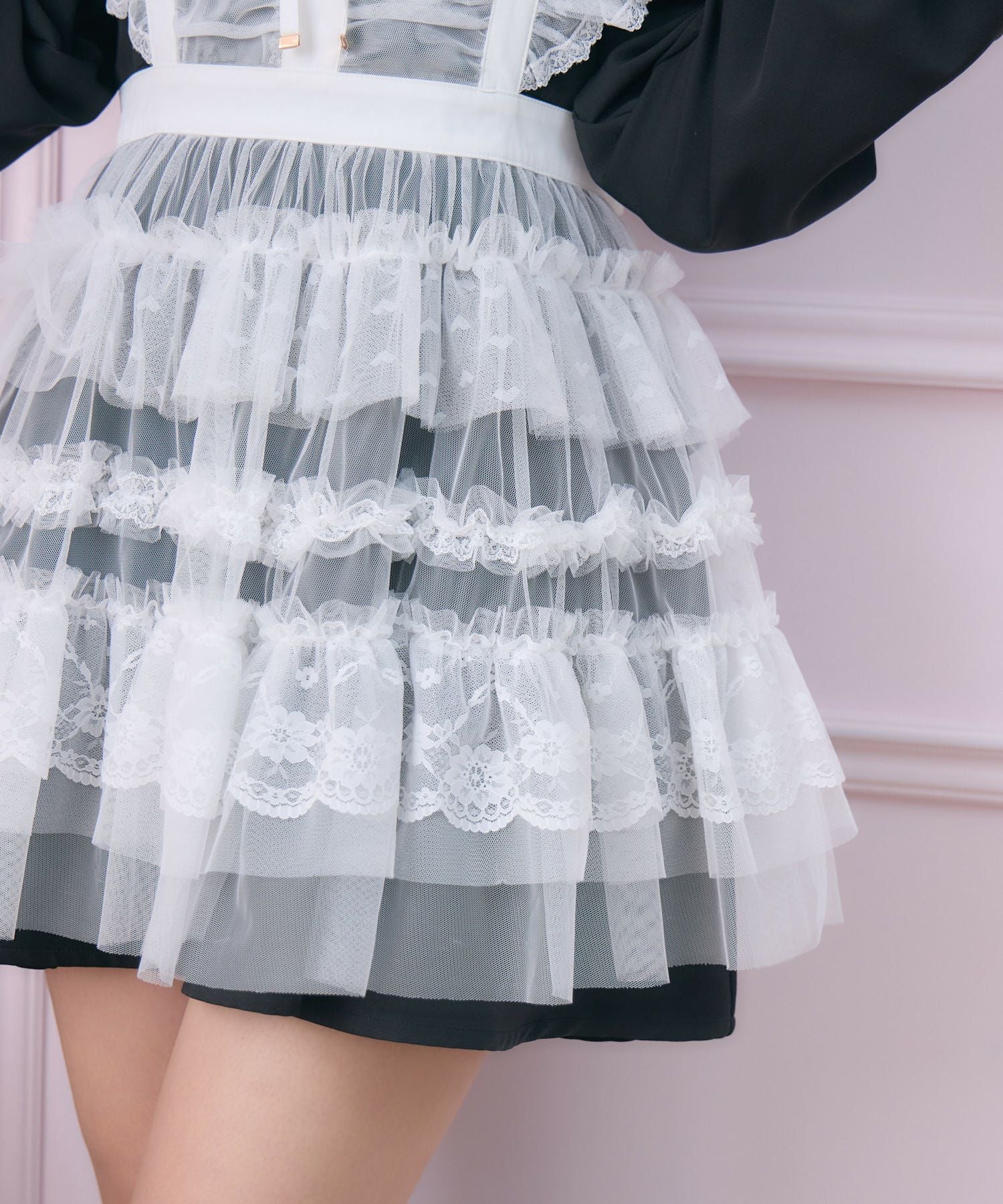 チュールエプロン付きメイドワンピース | Rlab store
