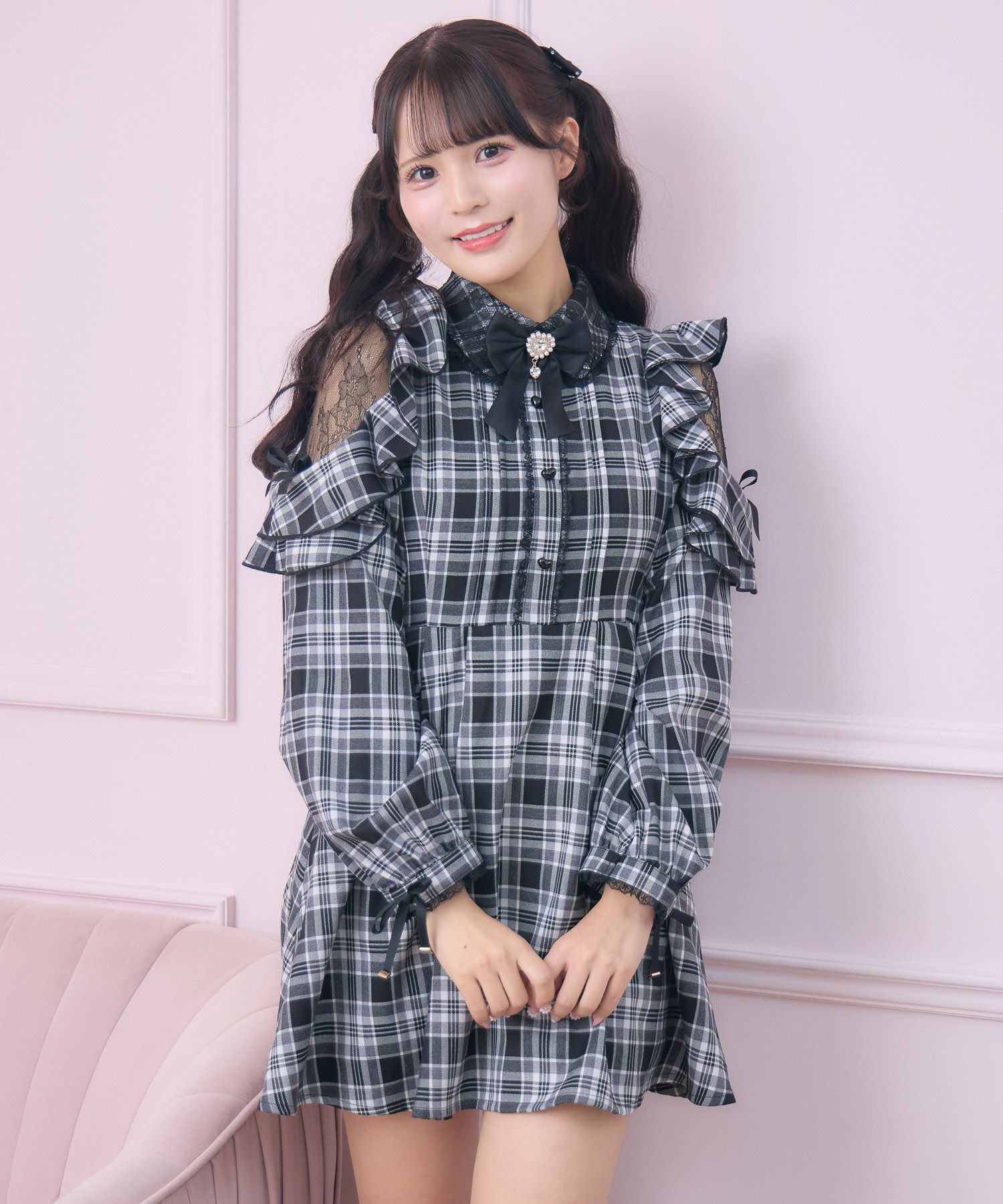 チュールエプロン付きメイドワンピース | Rlab store