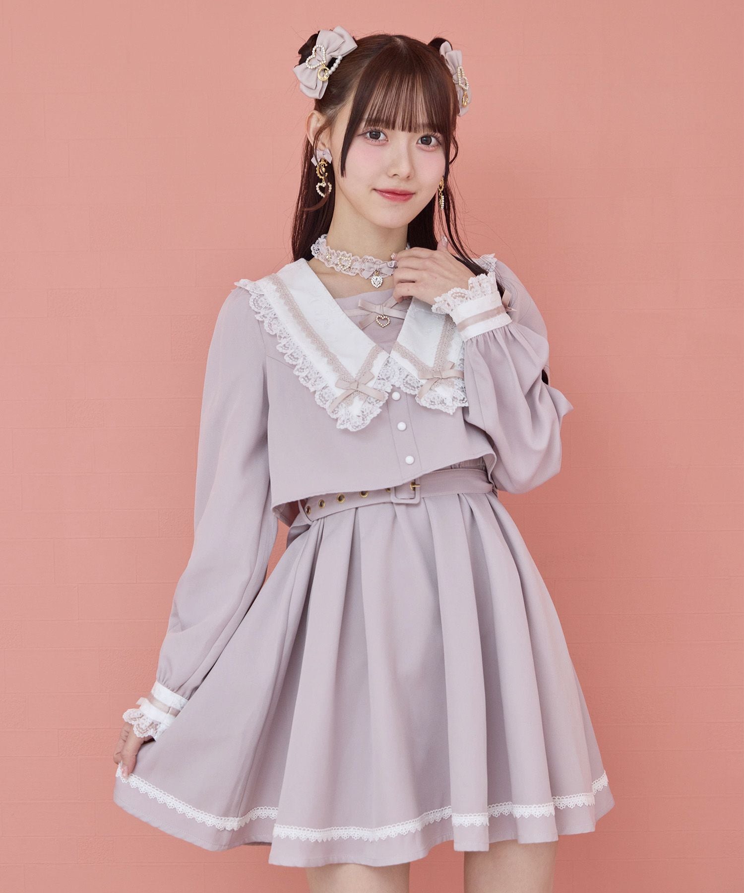 レイヤード配色セーラーワンピース | Rlab store